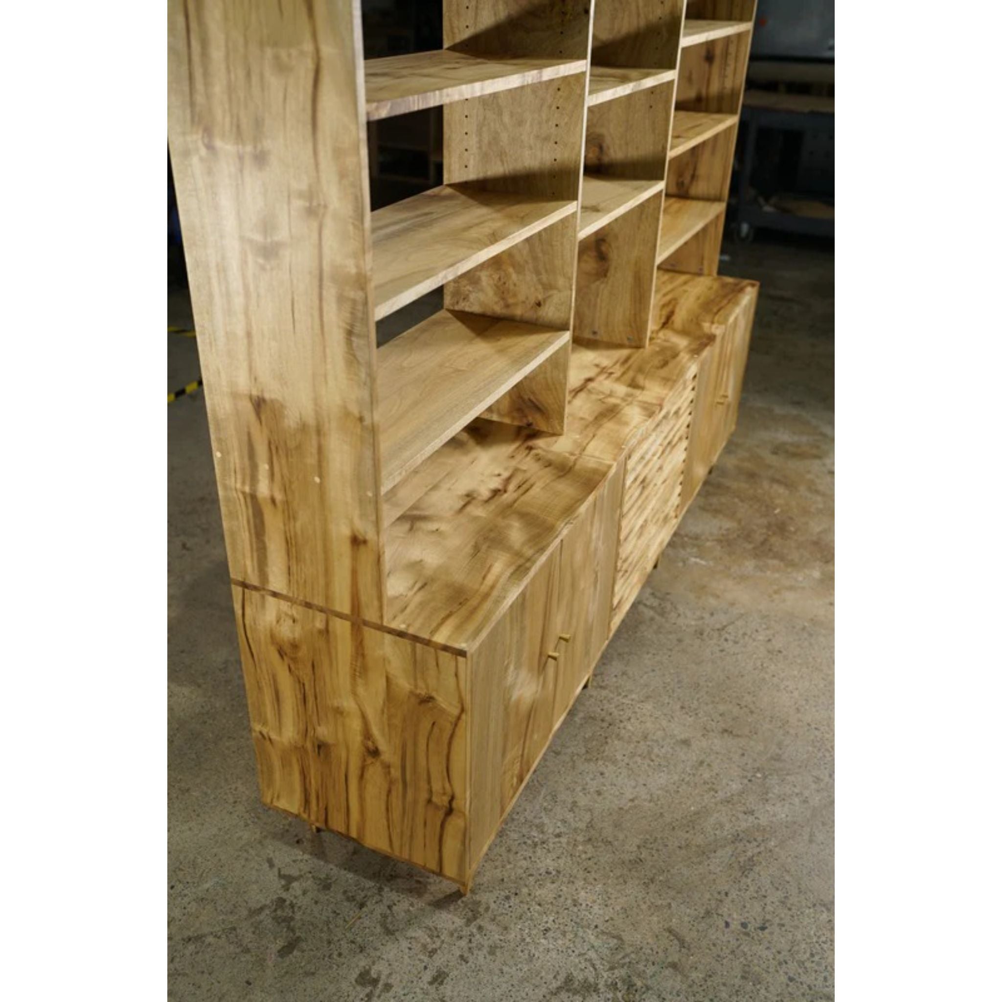 Gilles Hutch Slat Doors HU04 Top Left View by Tomfoolery Wood Co