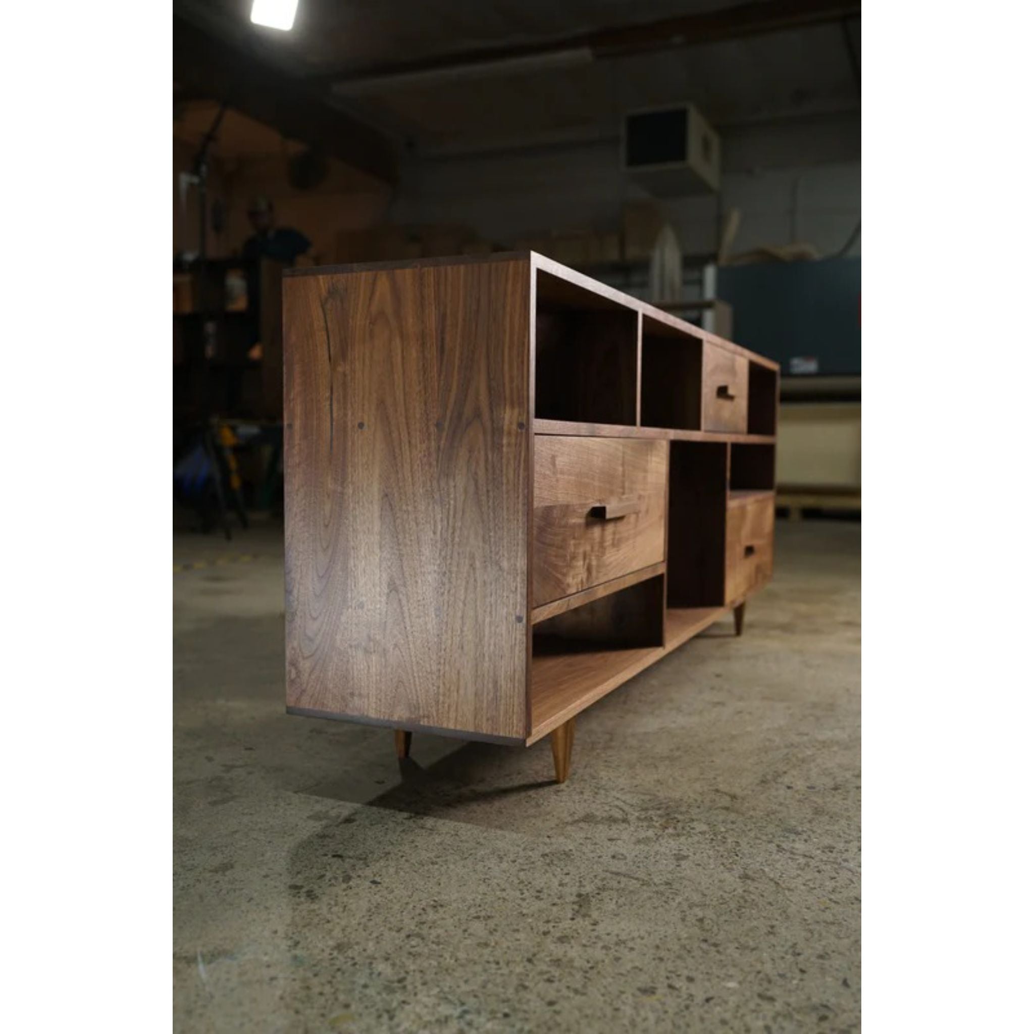 Guenther Console CN64 Left Side View by Tomfoolery Wood Co