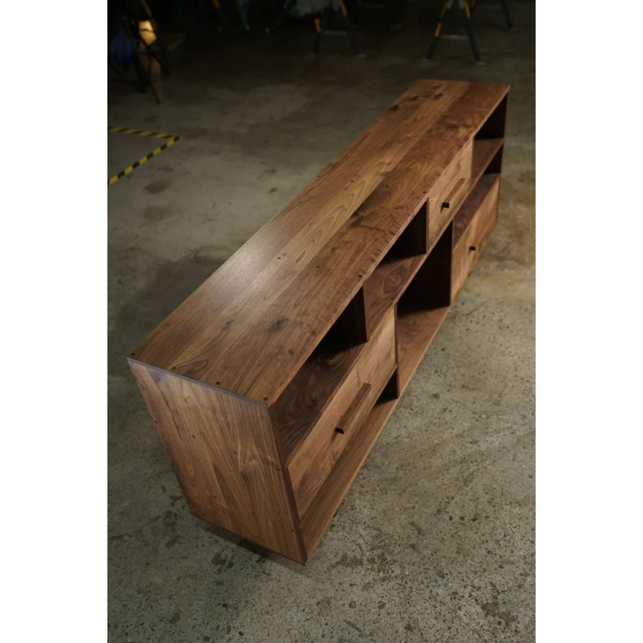 Guenther Console CN64 Top Side View by Tomfoolery Wood Co