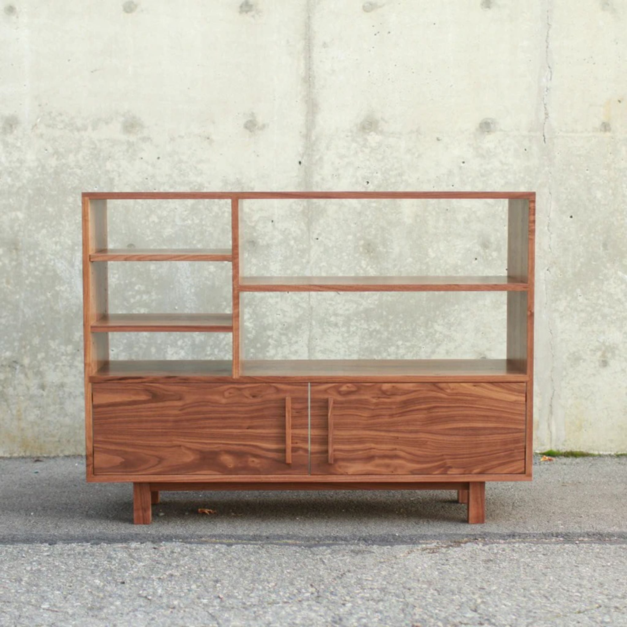 Guthrie Media Console CN54 Full Front View by Tomfoolery Wood Co 