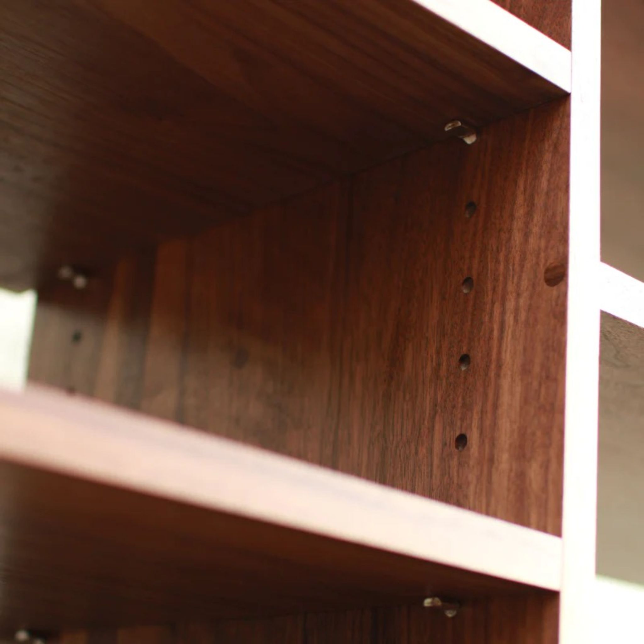 Guthrie Media Console CN54 Shelf Closeup View by Tomfoolery Wood Co 