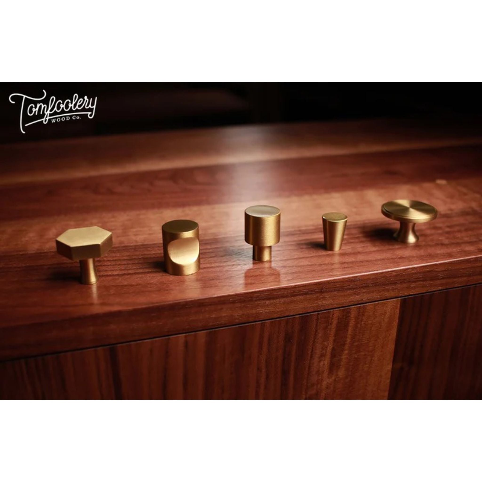 Haigh TV Console CN42 Hardware Species View by Tomfoolery Wood Co