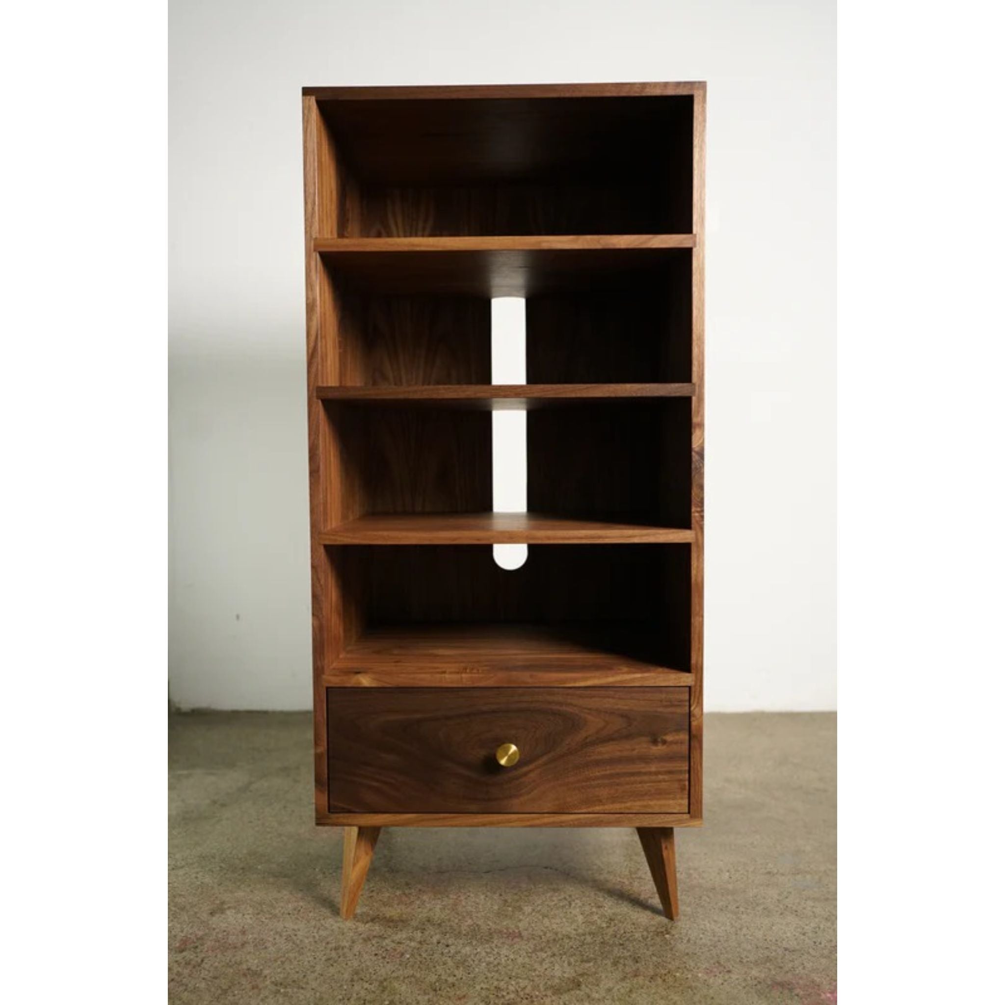 Halfstack Bookcase Lam Edition BC07 Front View by Tomfoolery Wood Co