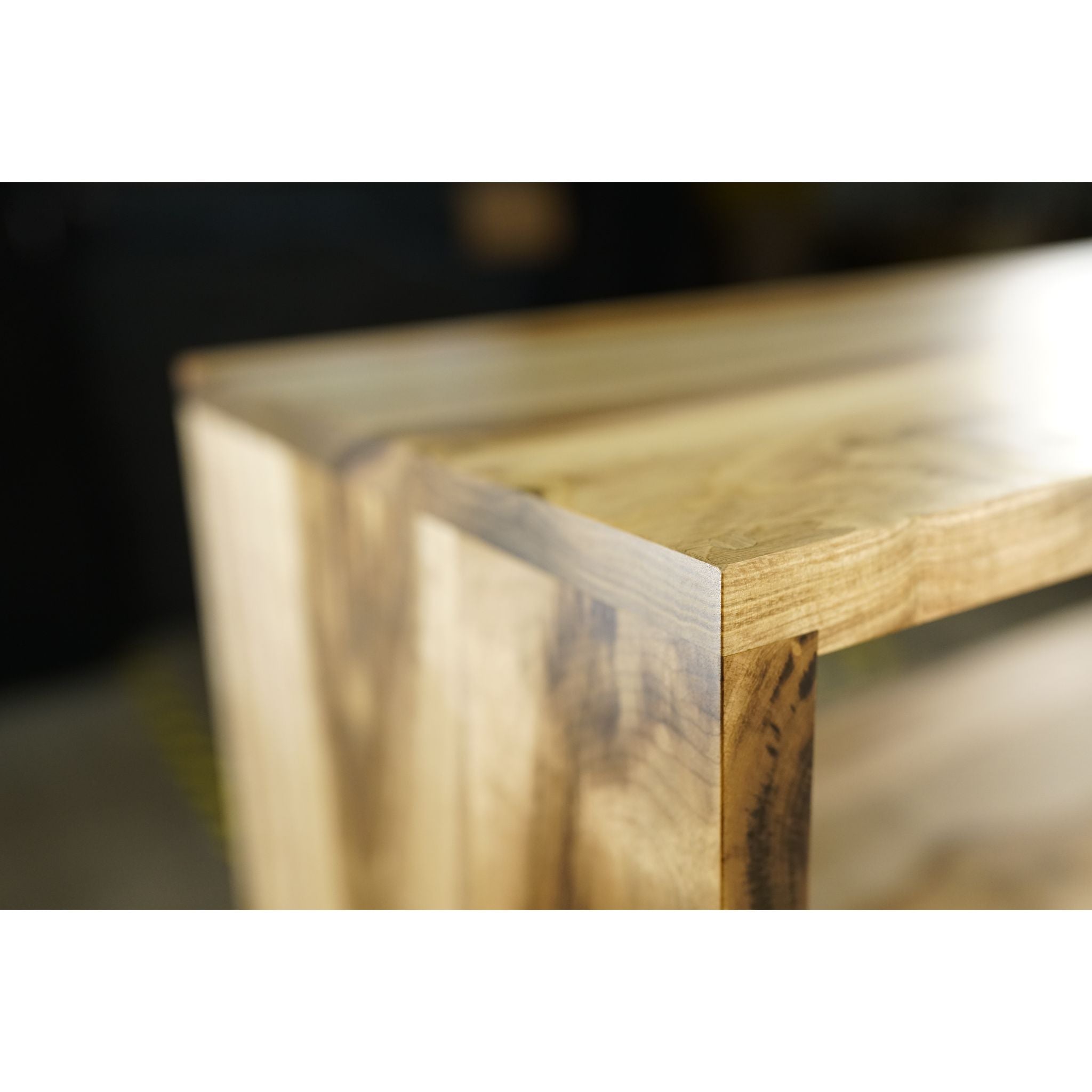 Halfstack Bookcase Triple Wide BC03 Top Left Corner Closeup View by Tomfoolery Wood Co