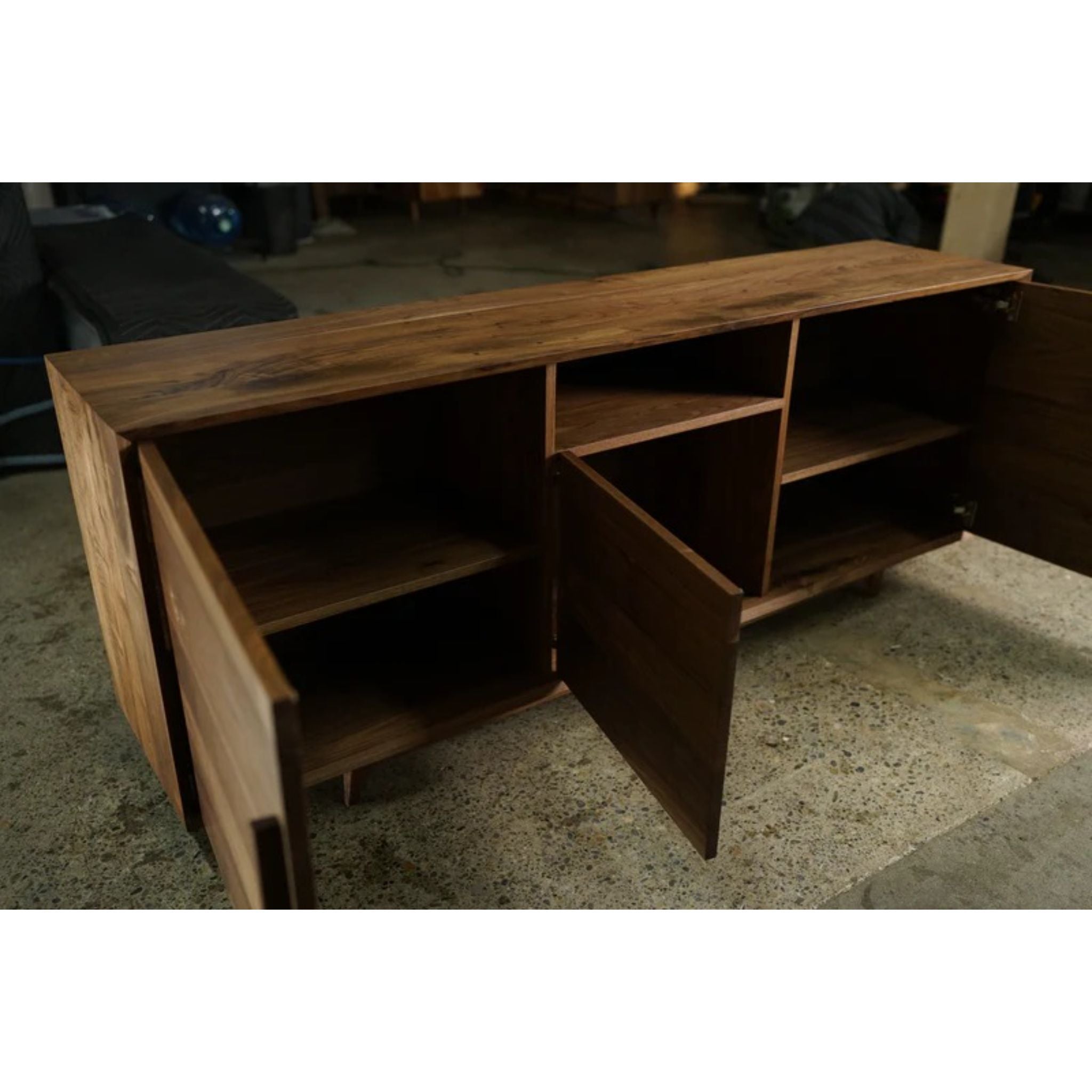 Hein Modern Console 3.0 CN63 Opened Doors View by Tomfoolery Wood Co