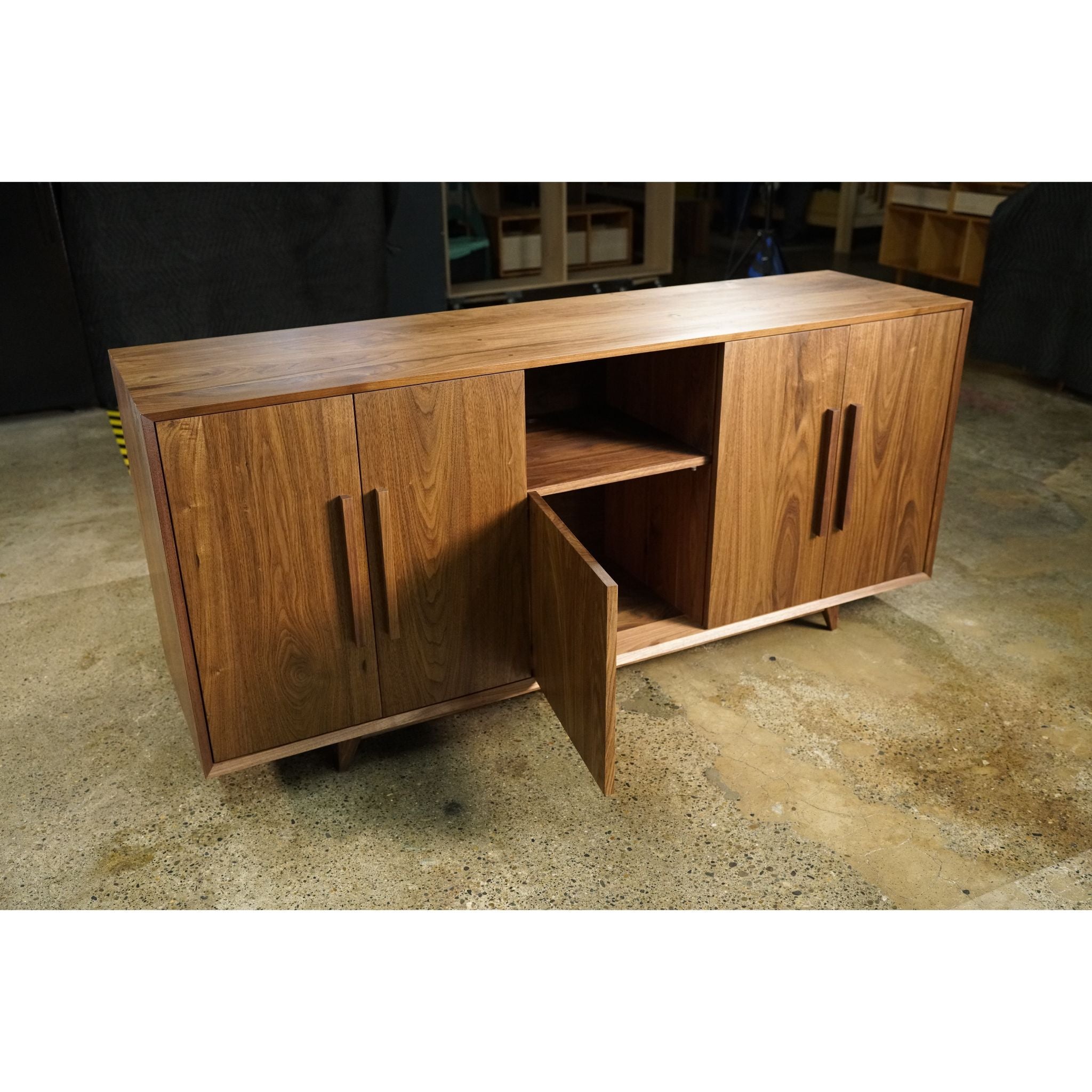 Hein Modern Console 4.0 CN11 Front Open Door View by Tomfoolery Wood Co