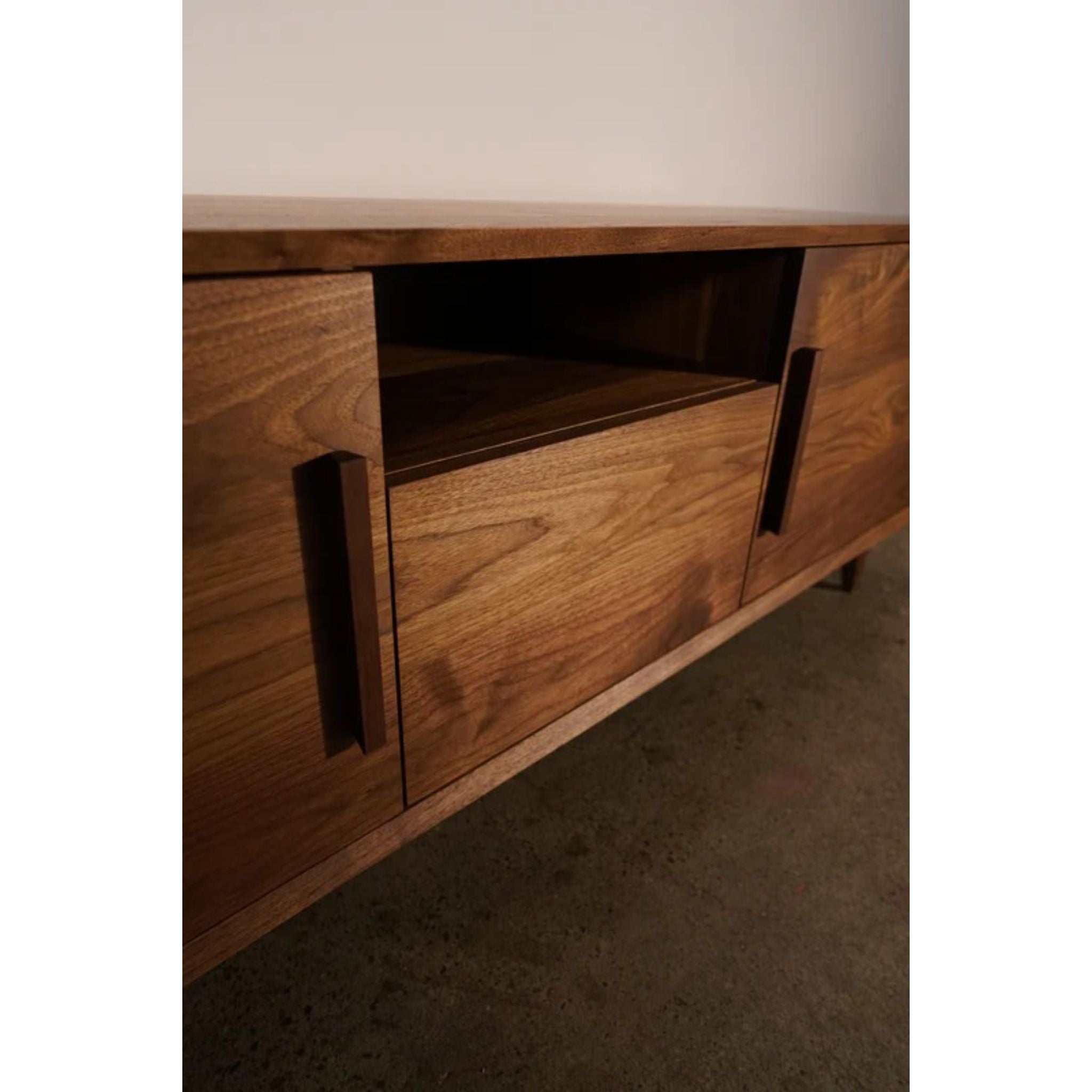 Hein Modern Console CN76 Closeup View by Tomfoolery Wood Co