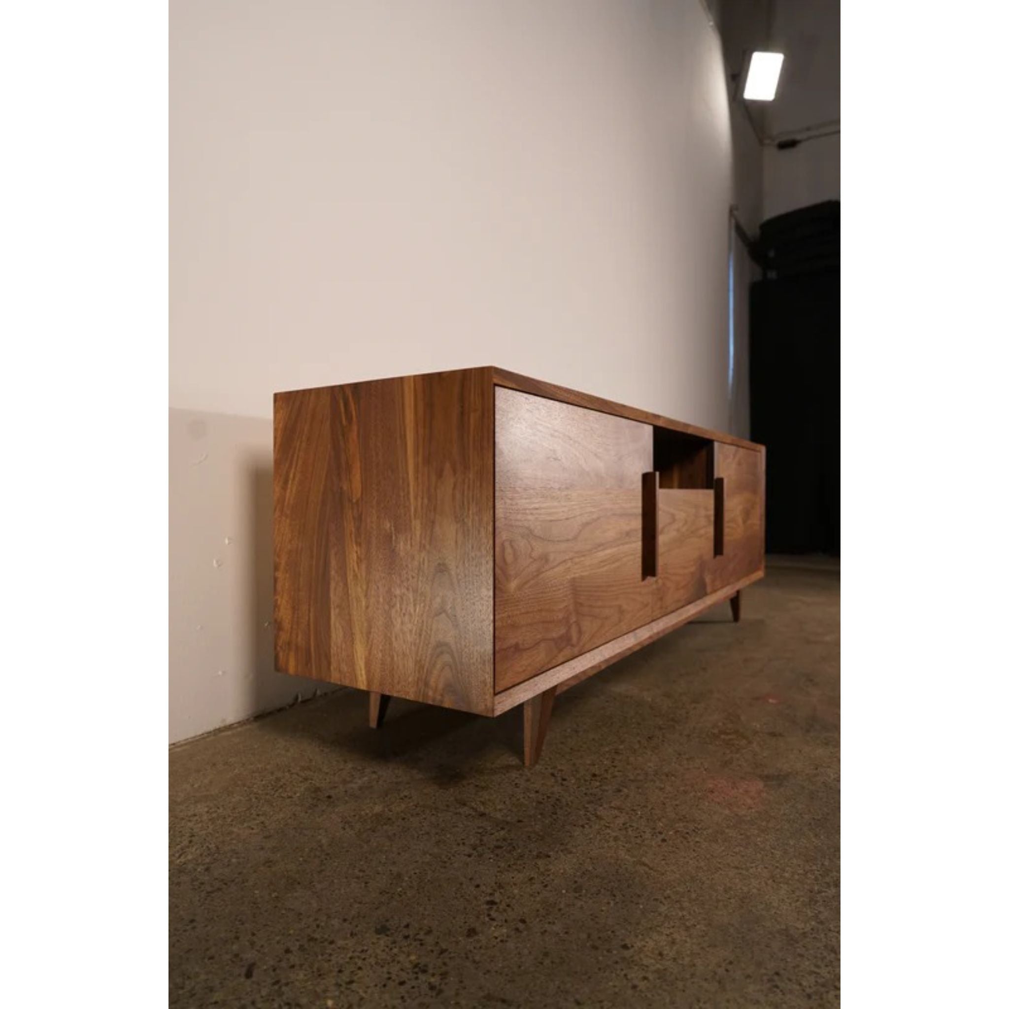 Hein Modern Console CN76 Left Side View by Tomfoolery Wood Co