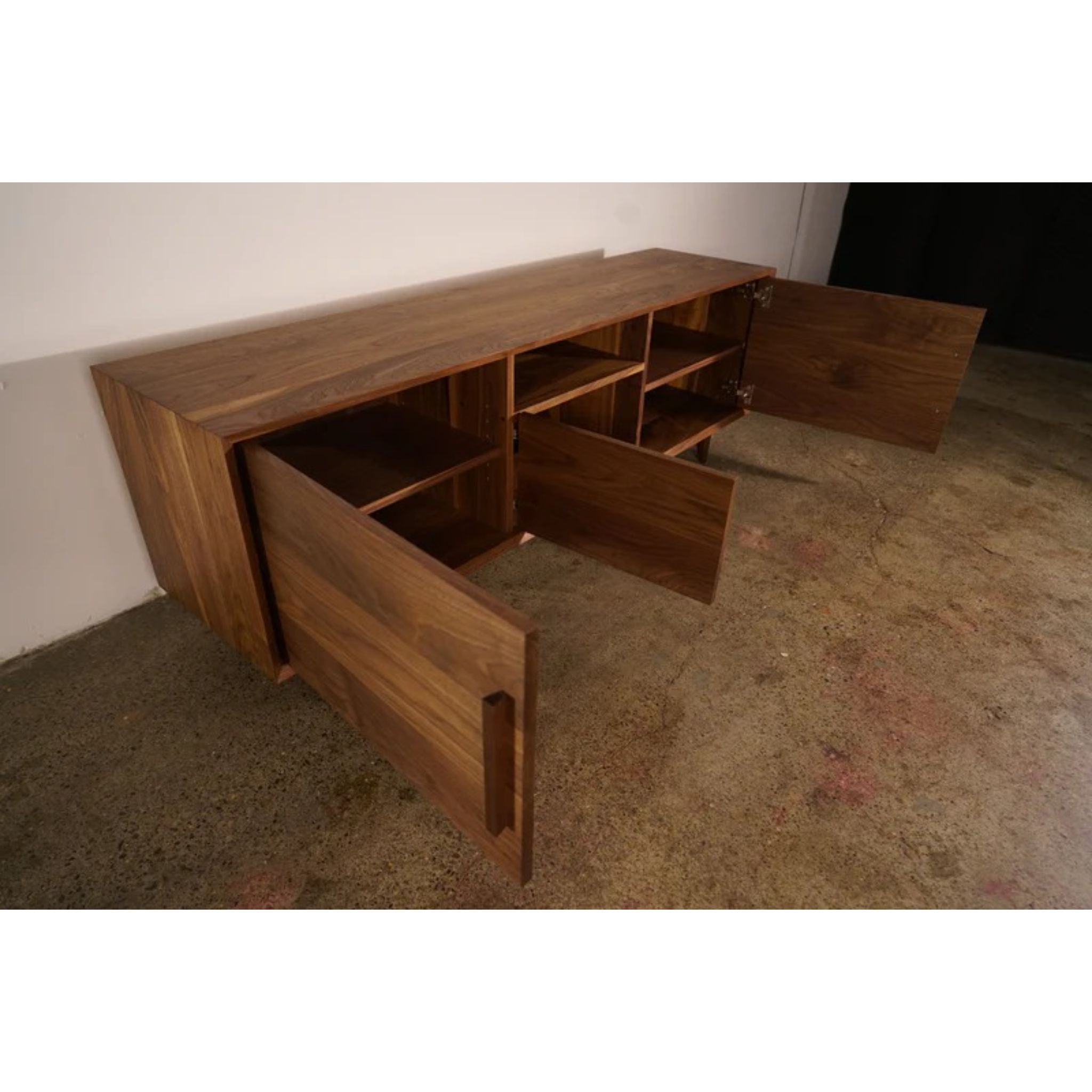 Hein Modern Console CN76 Opened Doors View by Tomfoolery Wood Co