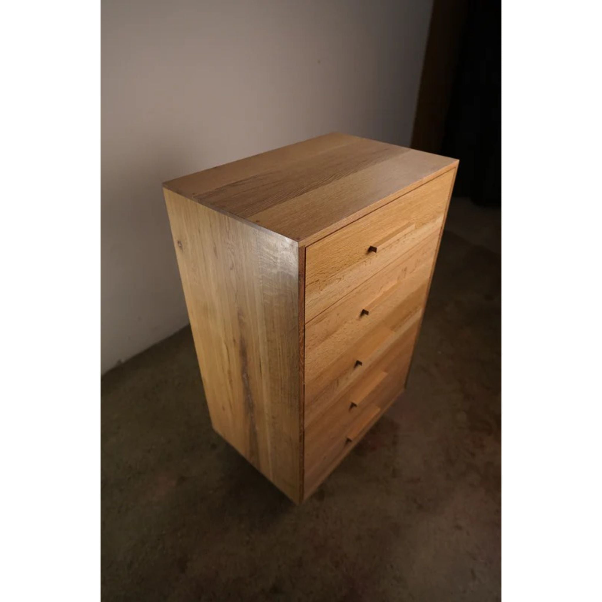 Highboy Dresser 5 Drawer (ALT1) DR07 Top Side View by Tomfoolery Wood Co