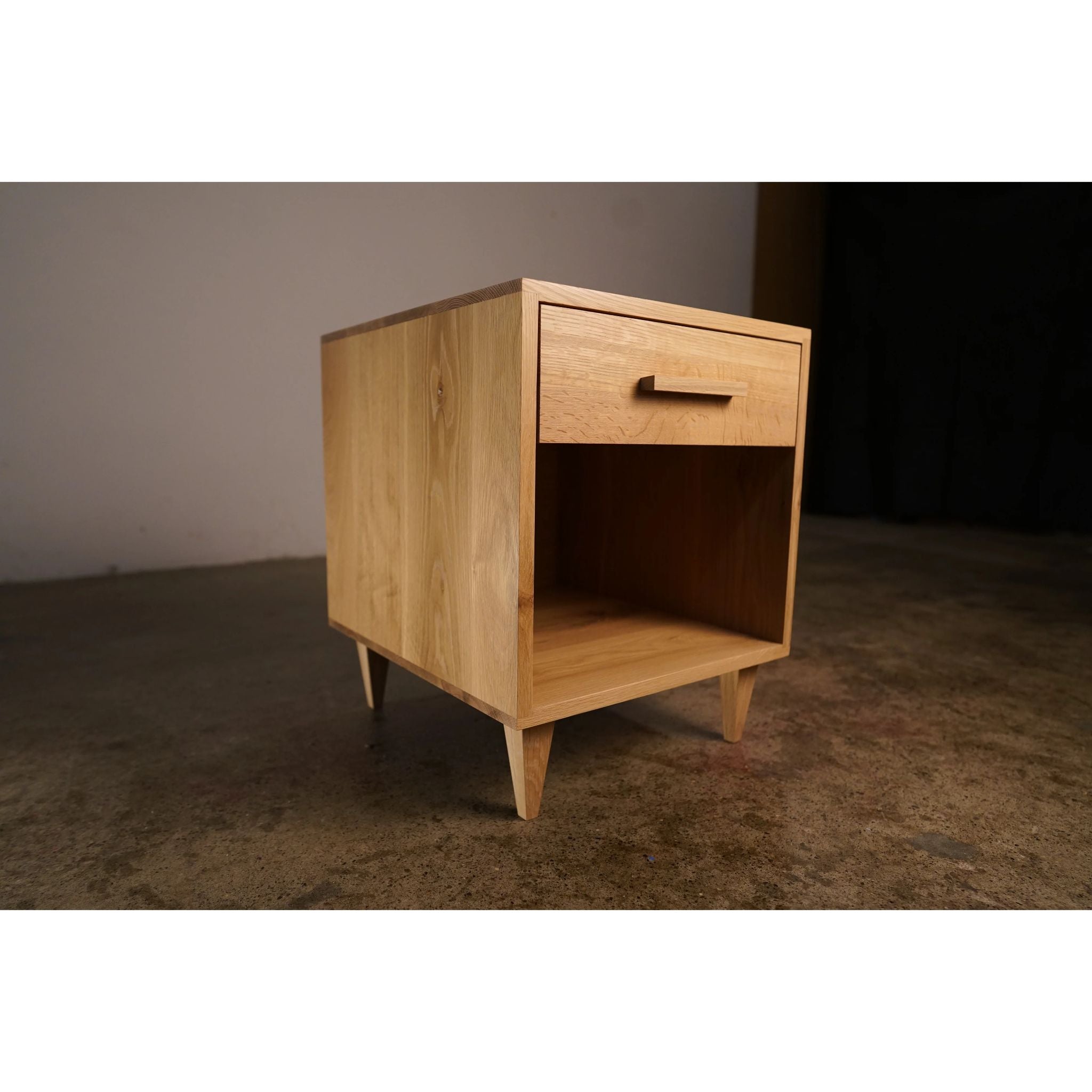 Howe Nightstand / End Table ET04 Full View by Tomfoolery Wood Co