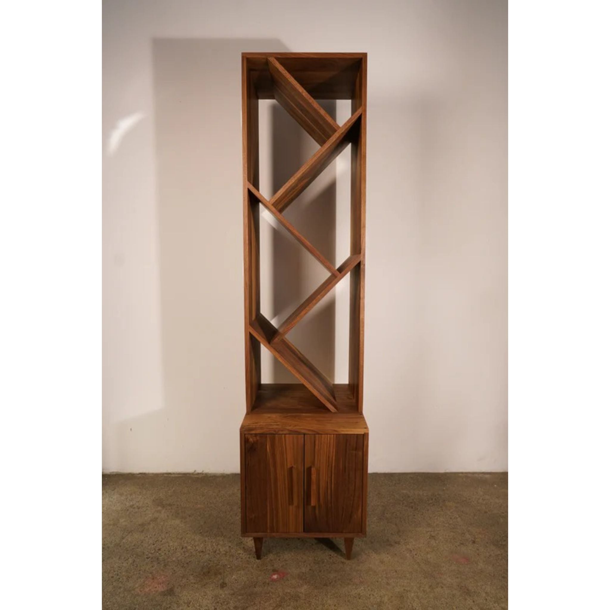 Jamieson Wine Tower BR04 Front View by Tomfoolery Wood Co