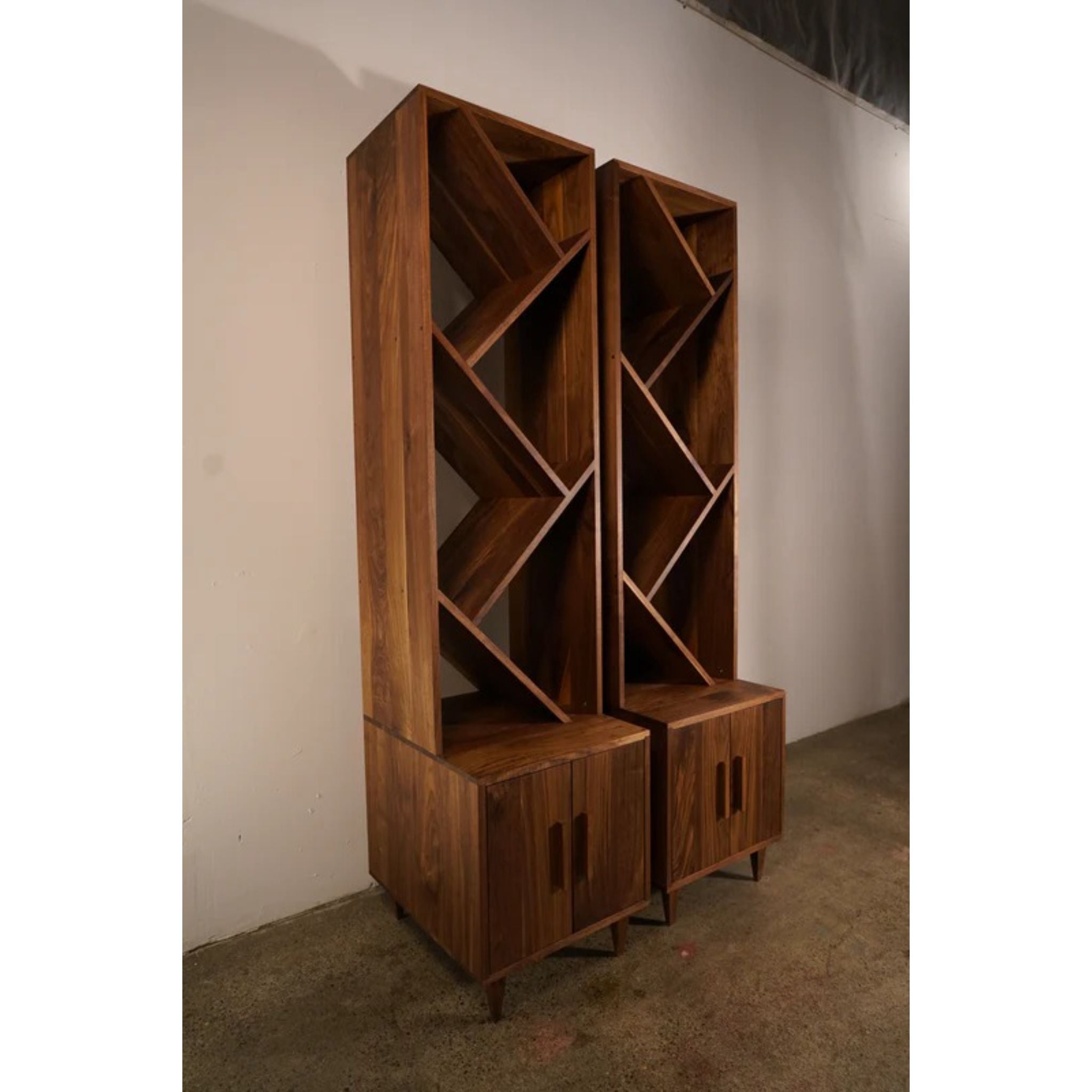 Jamieson Wine Tower BR04 Full View 2 Piece by Tomfoolery Wood Co