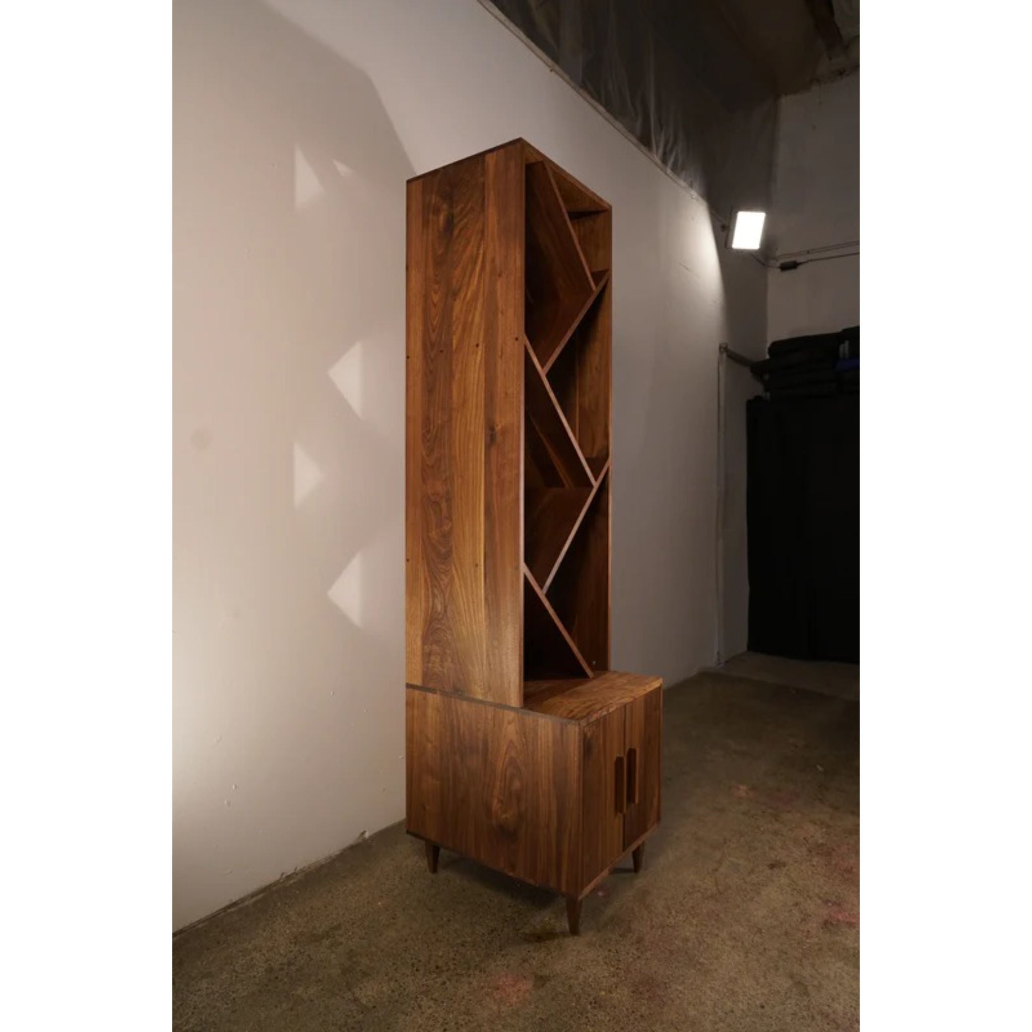 Jamieson Wine Tower BR04 Left Side View by Tomfoolery Wood Co