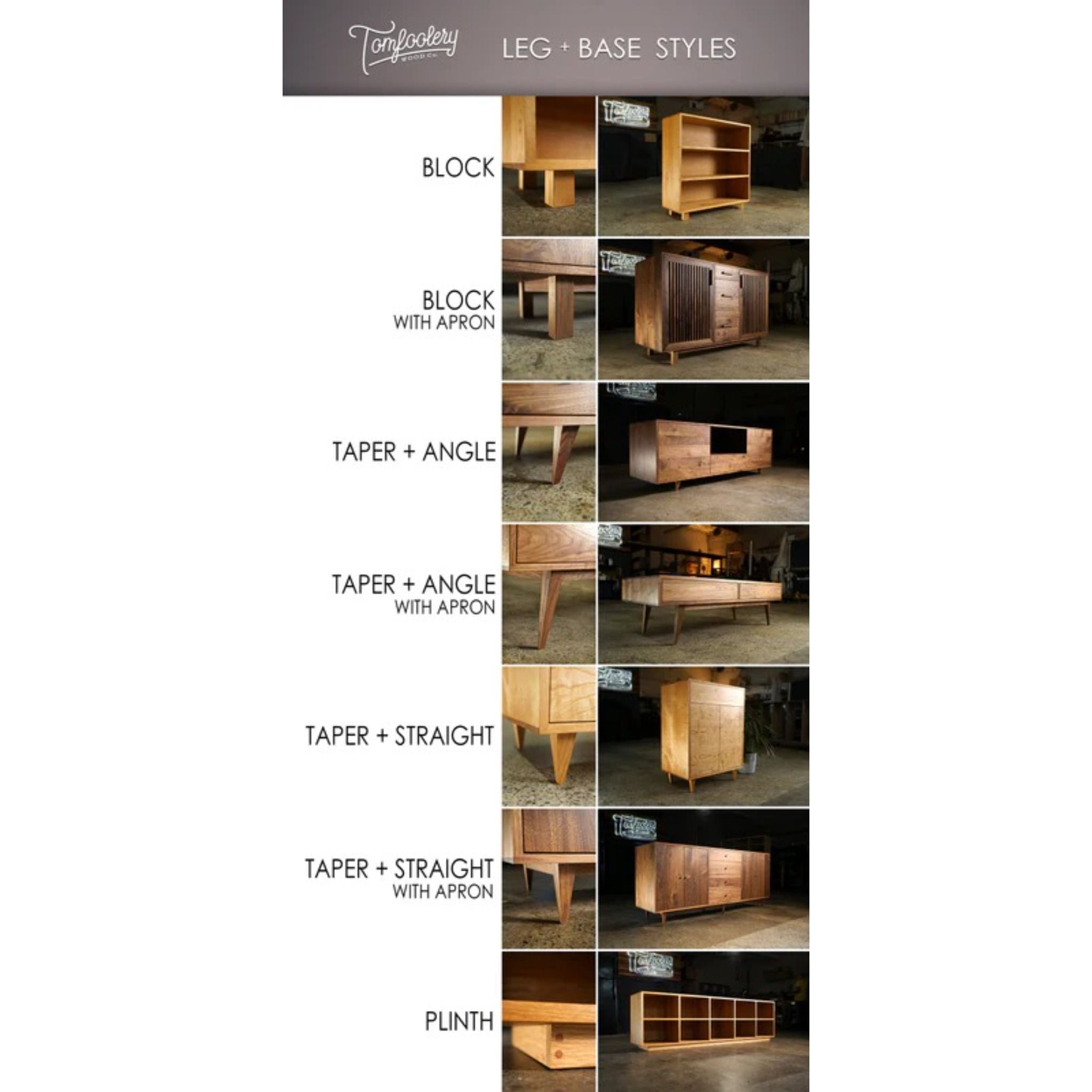 Jamieson Wine Tower BR04 Leg and Base Styles View by Tomfoolery Wood Co