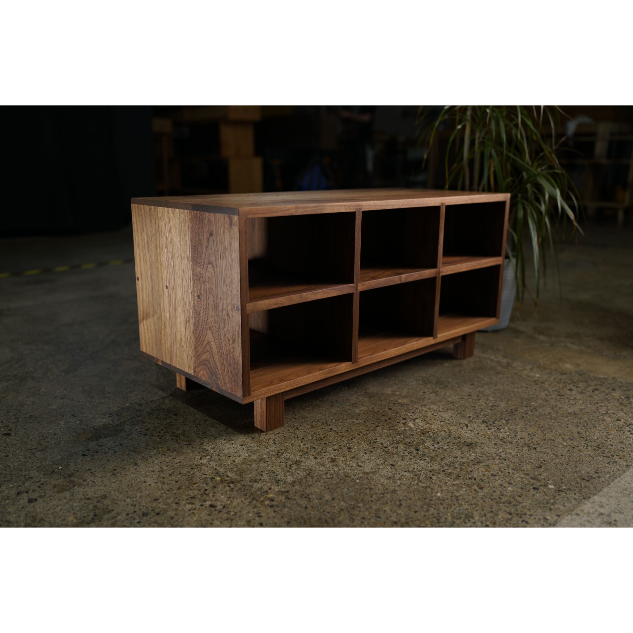 Joaquin Storage Bench 36 W BN03 Full Front View by Tomfoolery Wood Co