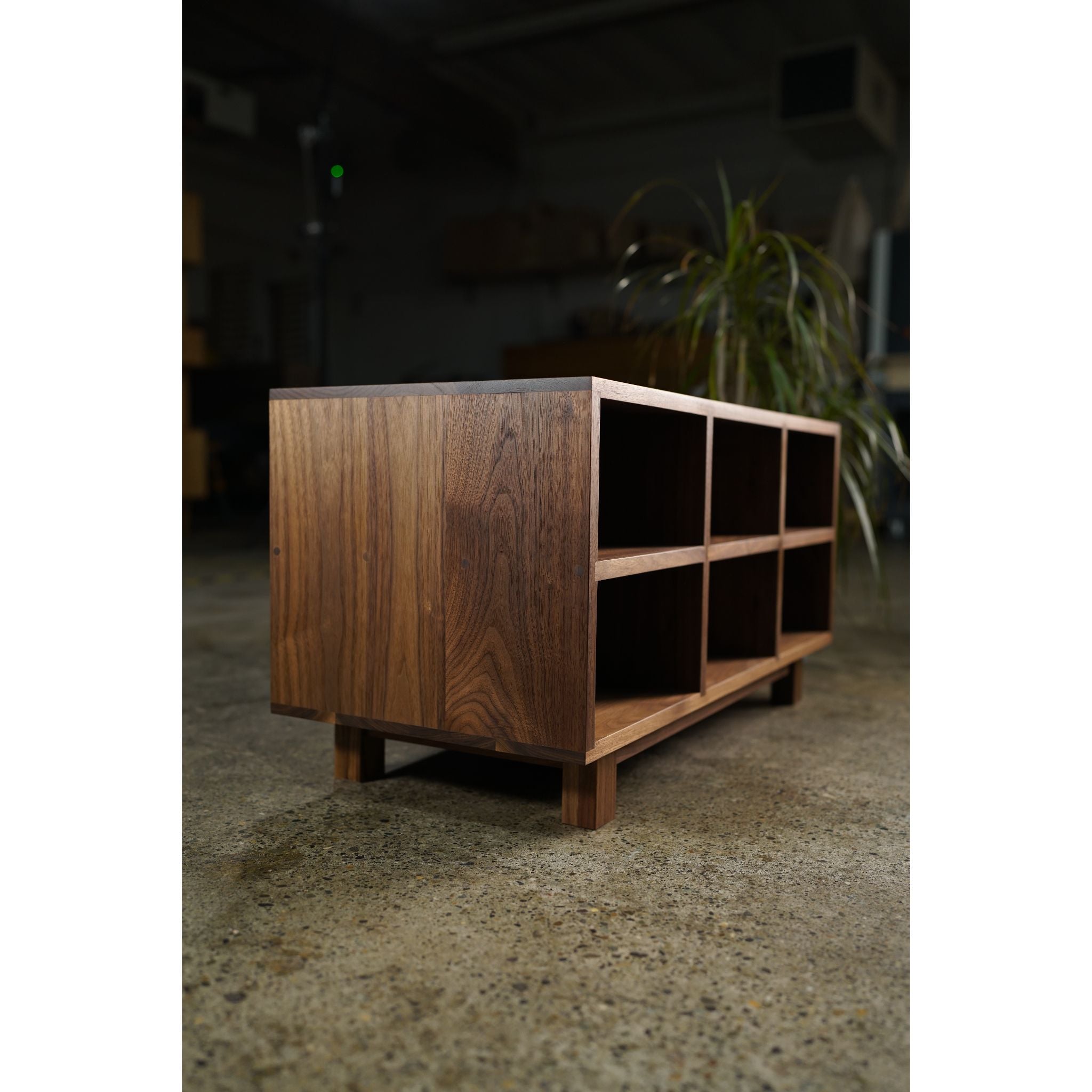Joaquin Storage Bench 36 W BN03 Left side View by Tomfoolery Wood Co
