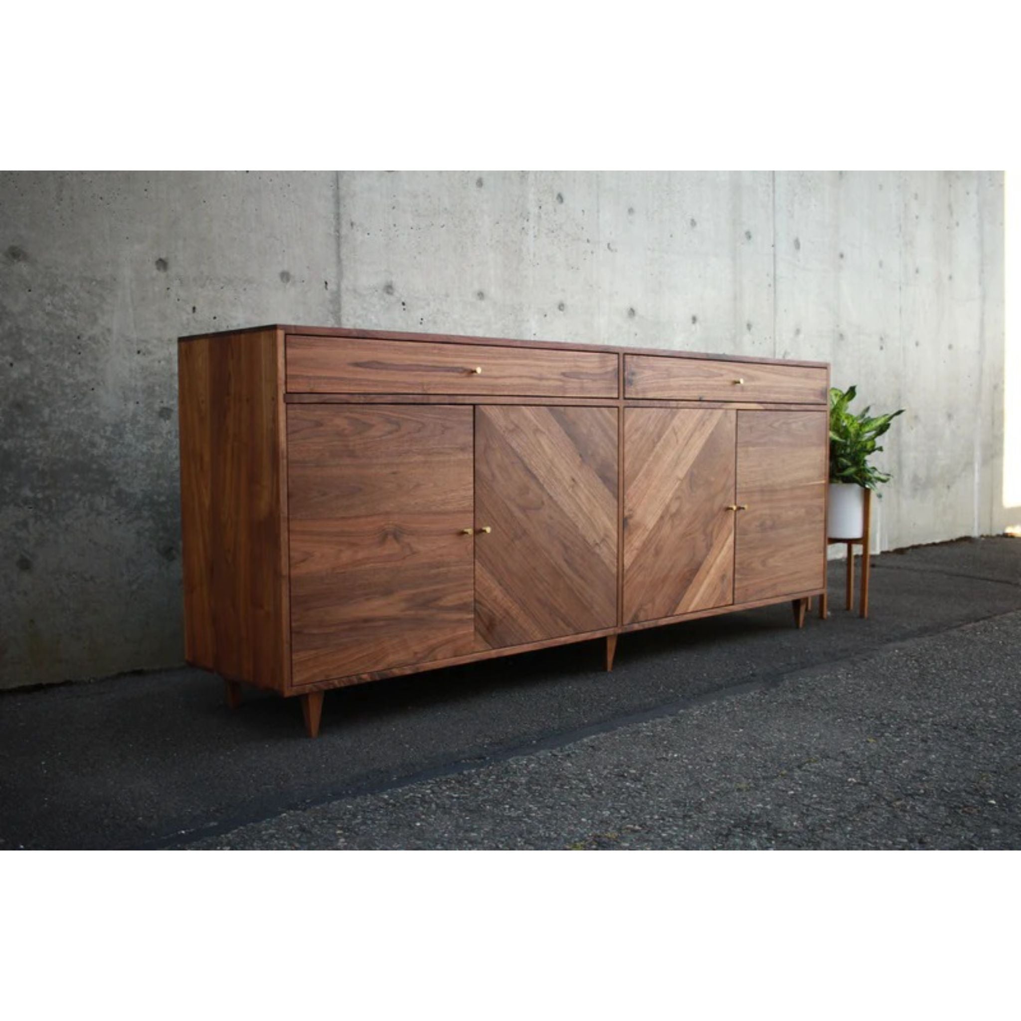Jocson Wine Bar BR16 Full Side View by Tomfoolery Wood Co 