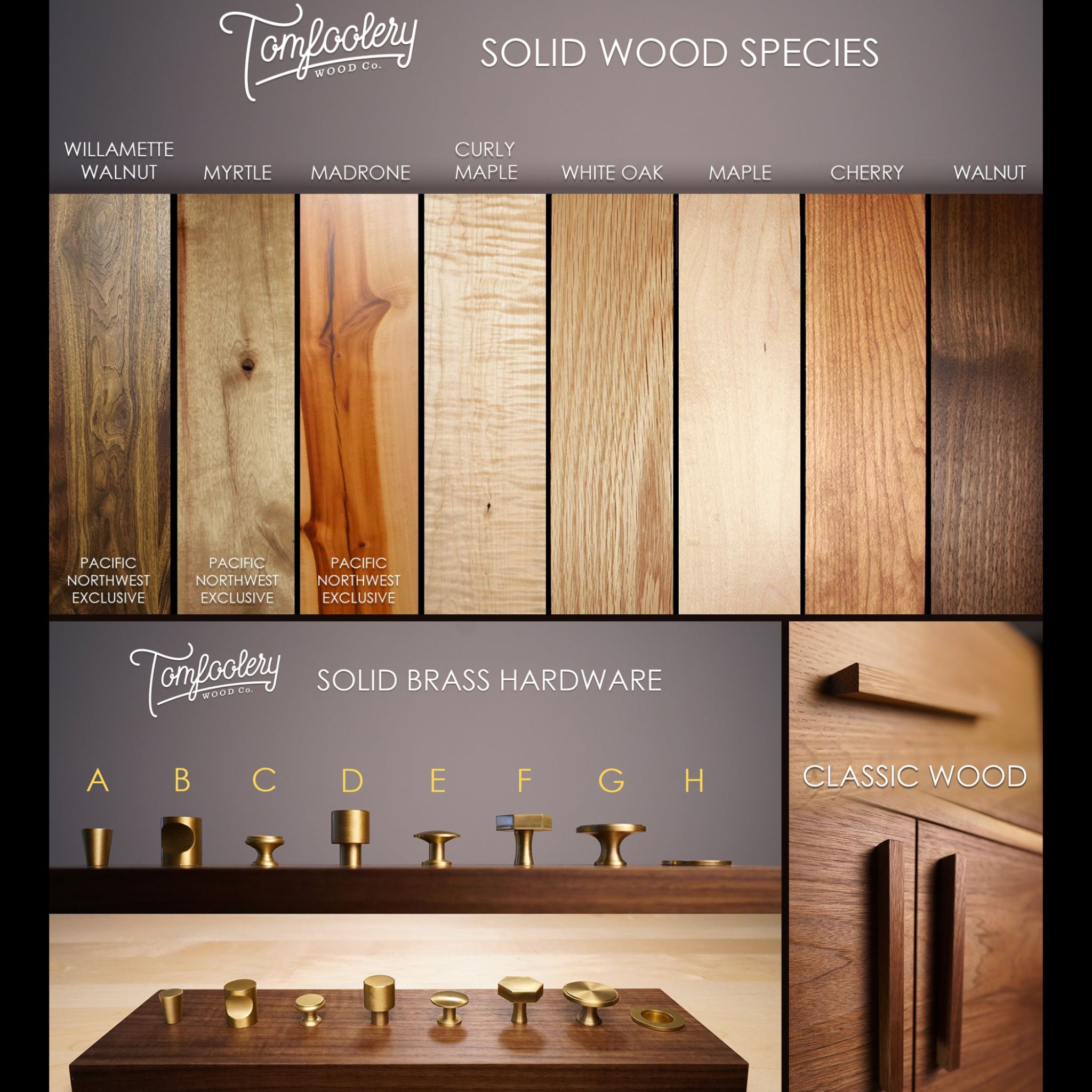 Kavanaugh Wine Bar No Drawers BR01 Solid Wood Species and Hardware by Tomfoolery Wood Co