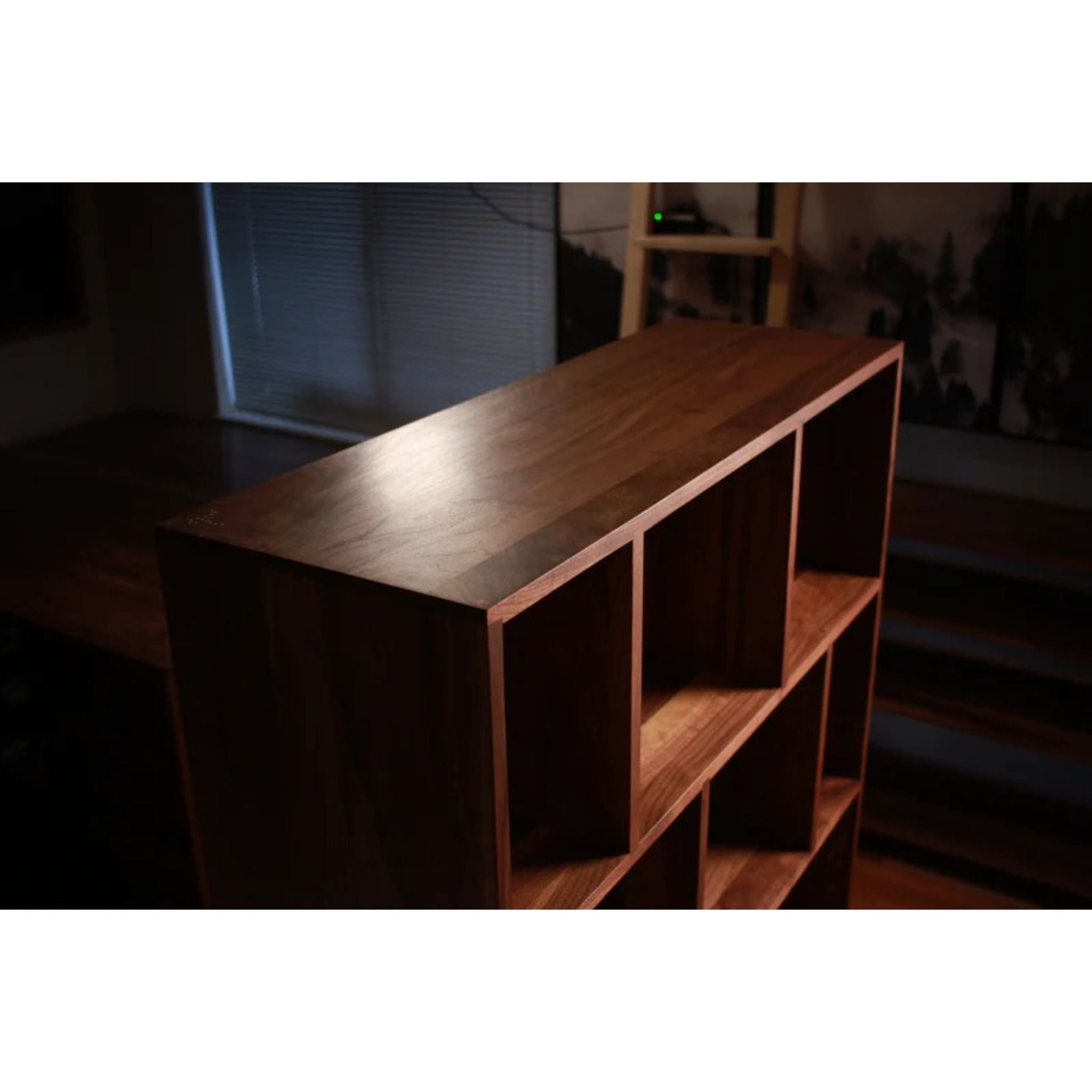 Knodler Vinyl Console CN92 Top Side Indoor View by Tomfoolery Wood Co