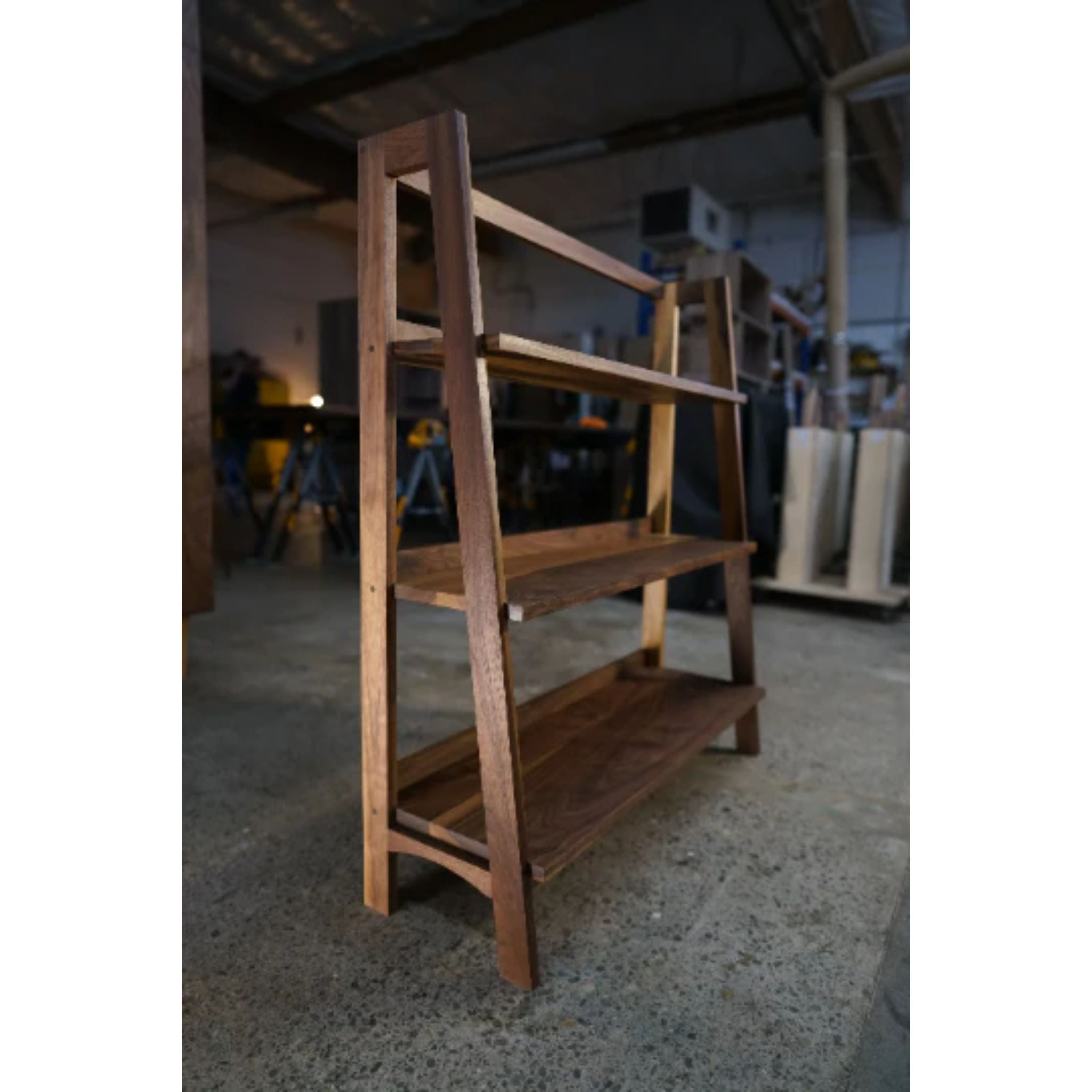 Komiss Mini Modern Slant Bookcase BC11 Left Side View by Tomfoolery Wood Co