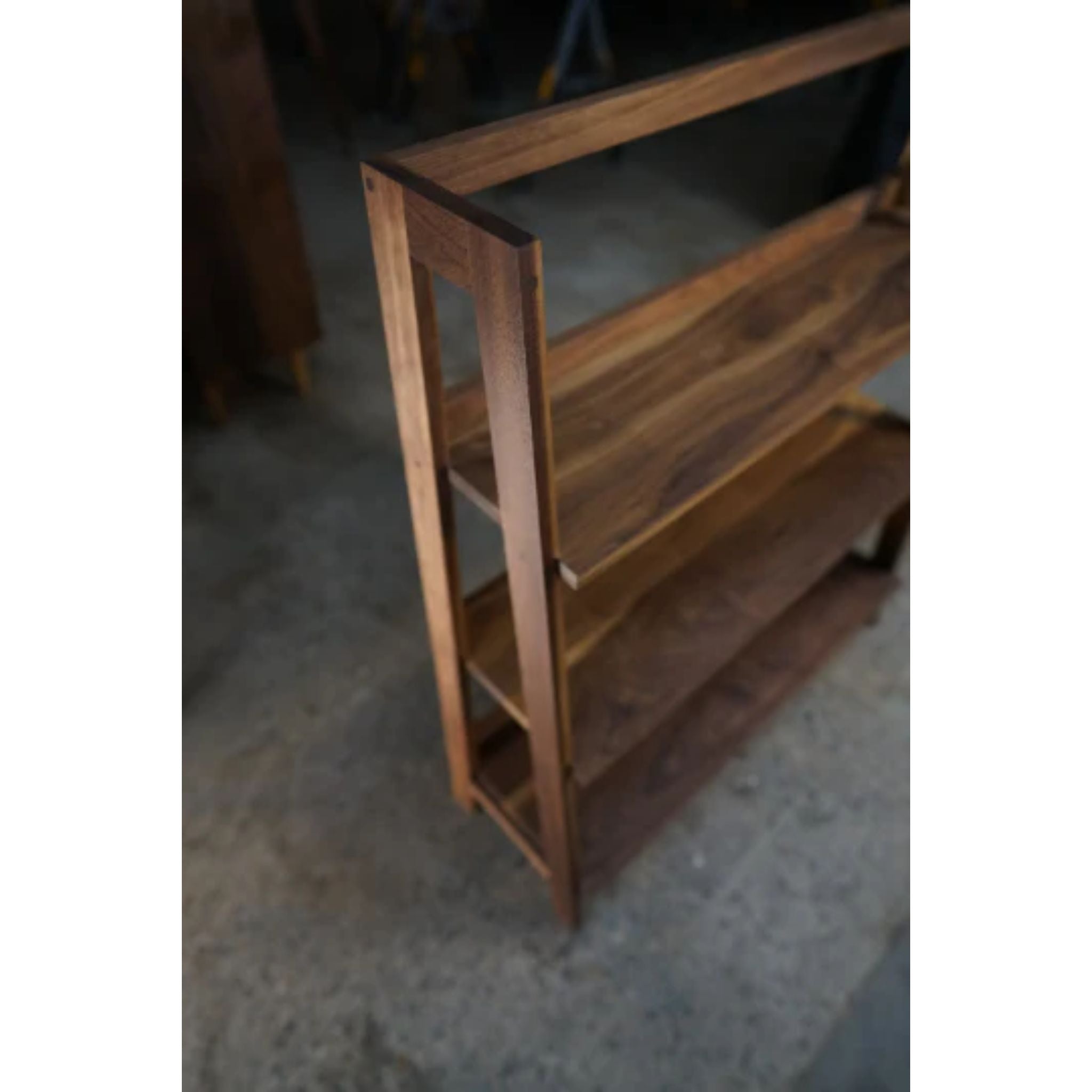 Komiss Mini Modern Slant Bookcase BC11 Top Left Side View by Tomfoolery Wood Co