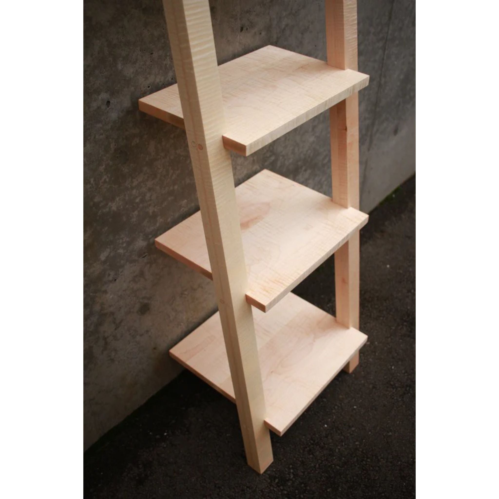 Ladder Shelf BC13 Full Top Side View by Tomfoolery Wood Co