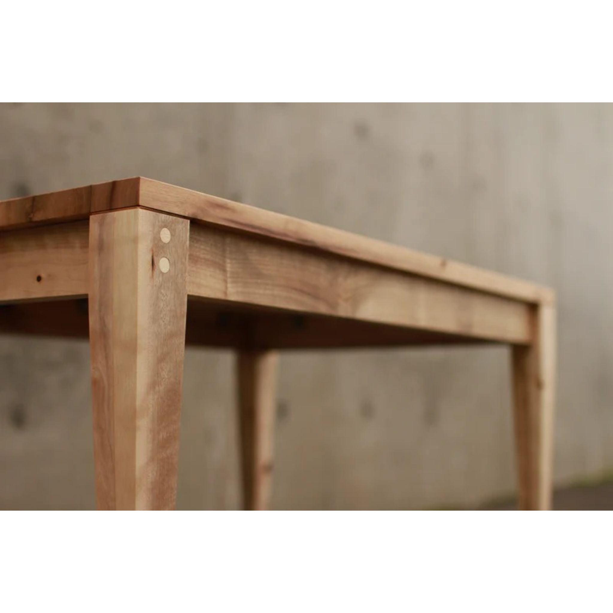 Lavios End Table ET05 Left Side Closeup View by Tomfoolery Wood Co