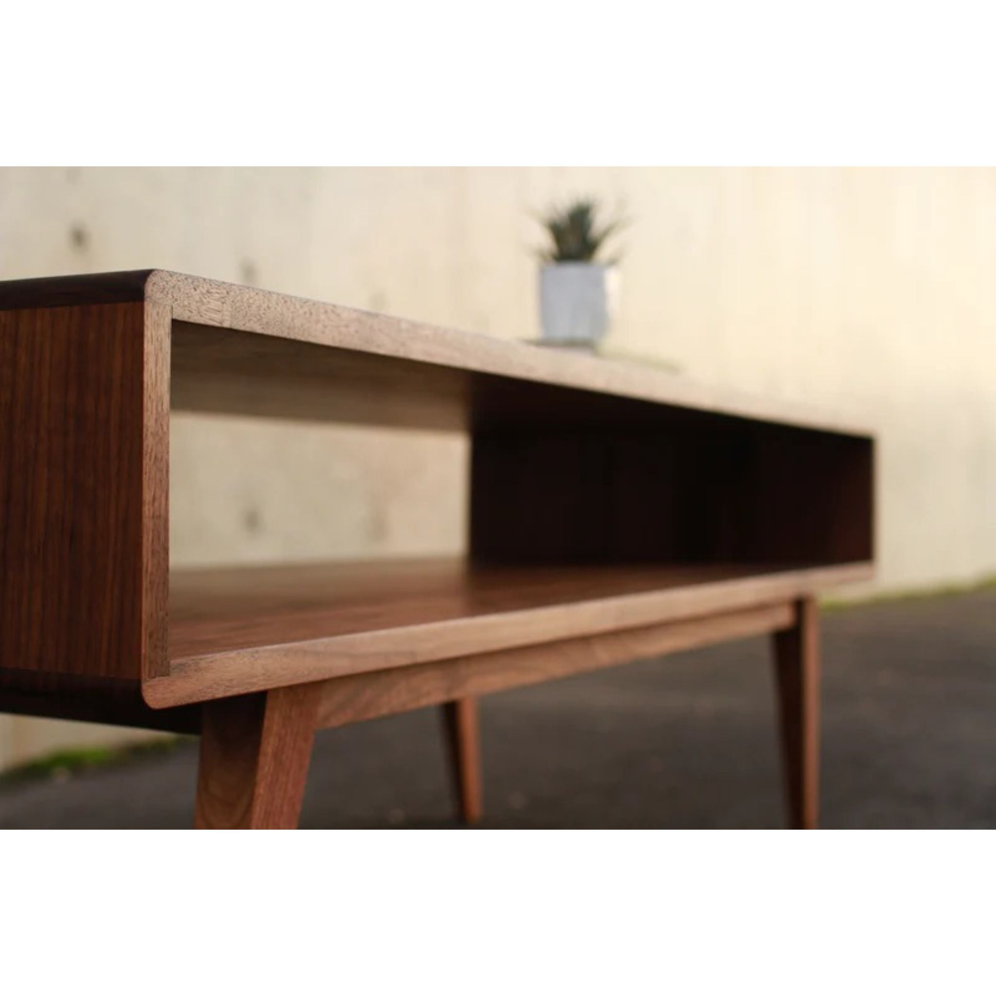 Legard Coffee Table TB25 Side Closeup View by Tomfoolery Wood Co