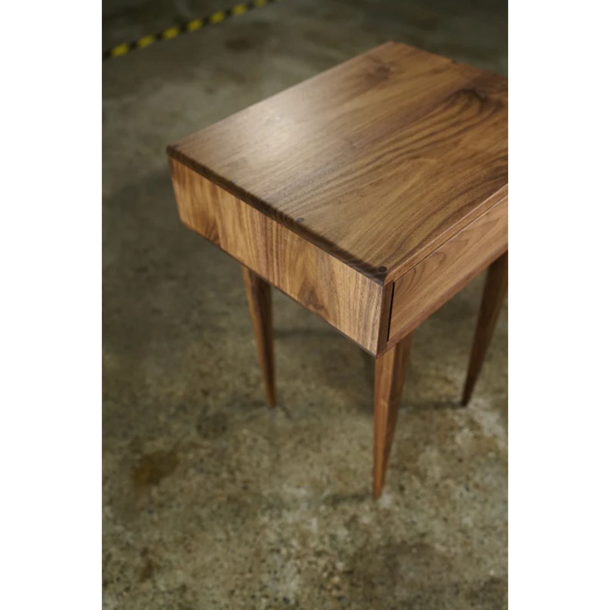 Legard End Table TB11 Top Left Side View by Tomfoolery Wood Co