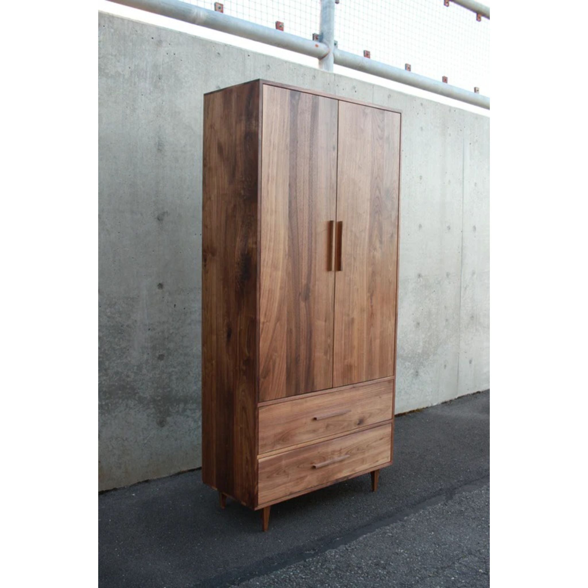 Lenti Armoire AR01 Side View by Tomfoolery Wood Co