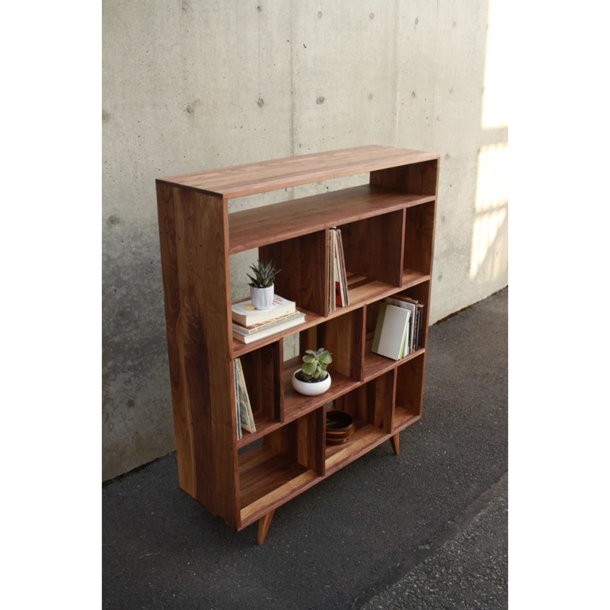 Lopez Vinyl Console CN94 Left View by Tomfoolery Wood Co