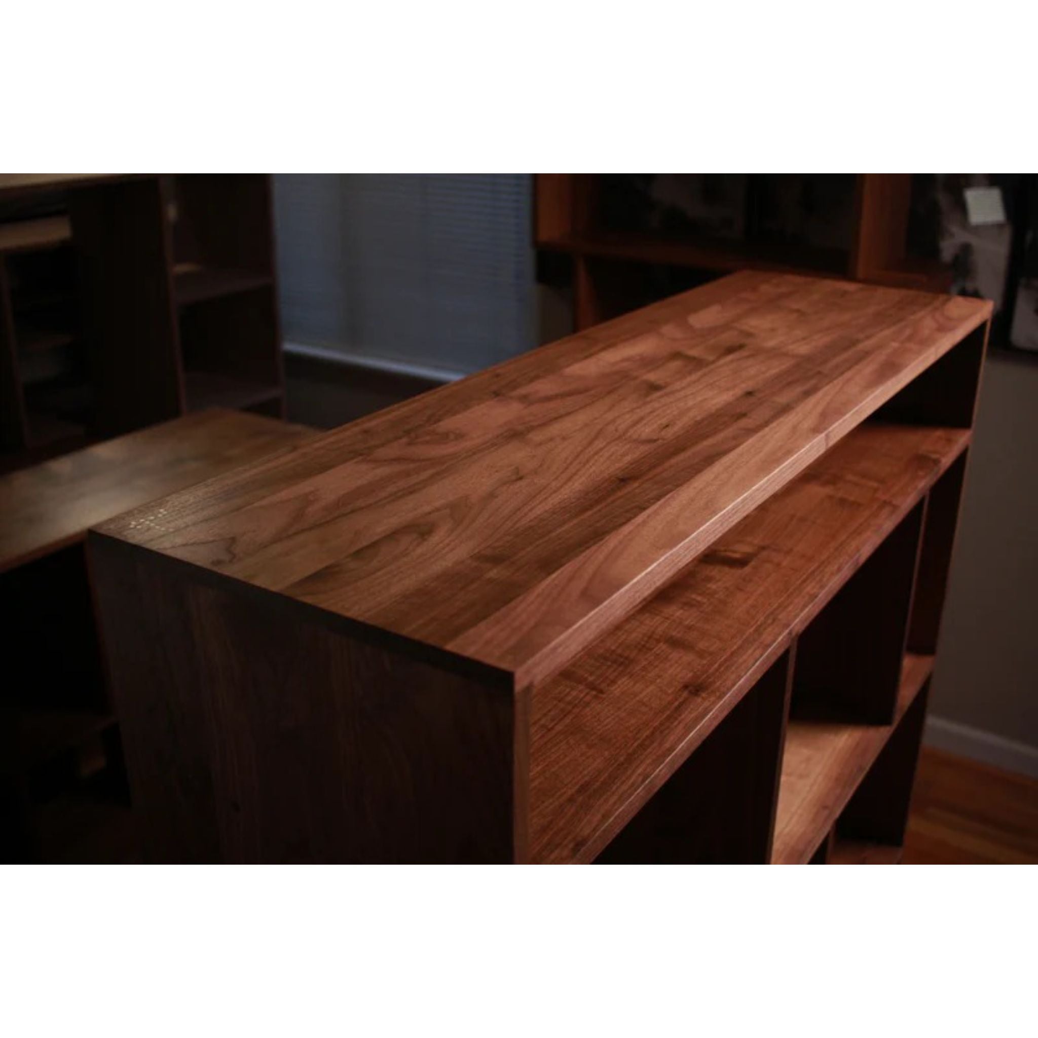 Lopez Vinyl Console CN94 Top Side View by Tomfoolery Wood Co