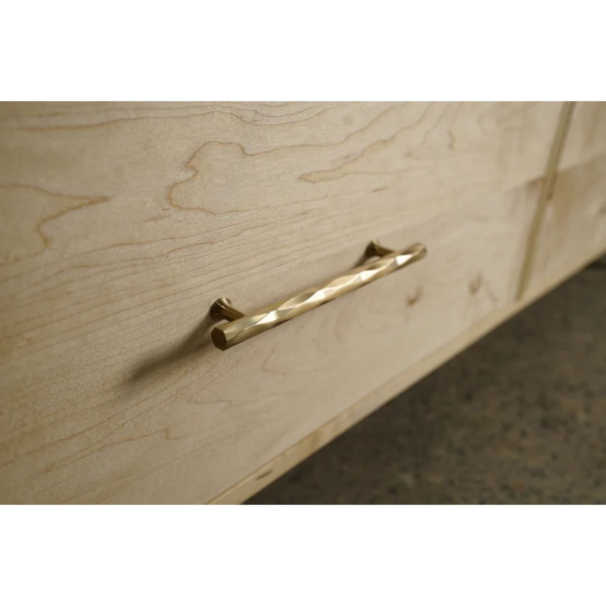 Master Lowboy Dresser 8 Drawer DR03  Lower  Drawer Handle Closeup View by Tomfoolery Wood Co