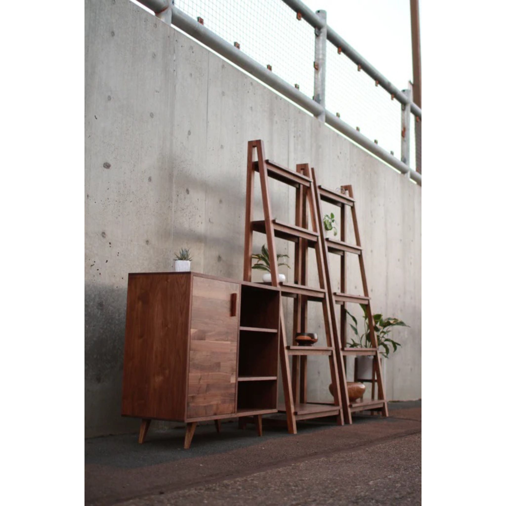 Medina Console CN55 Left Side Outdoor View by Tomfoolery Wood Co