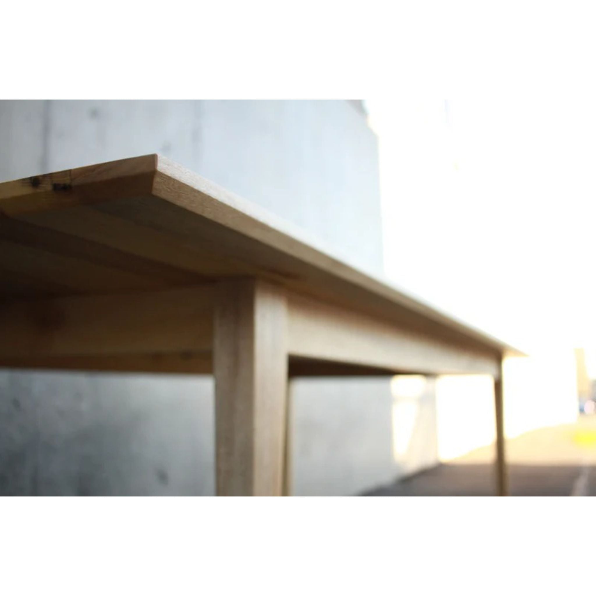 Modern Dining Table 84 W TB20 Closeup View by Tomfoolery Wood Co