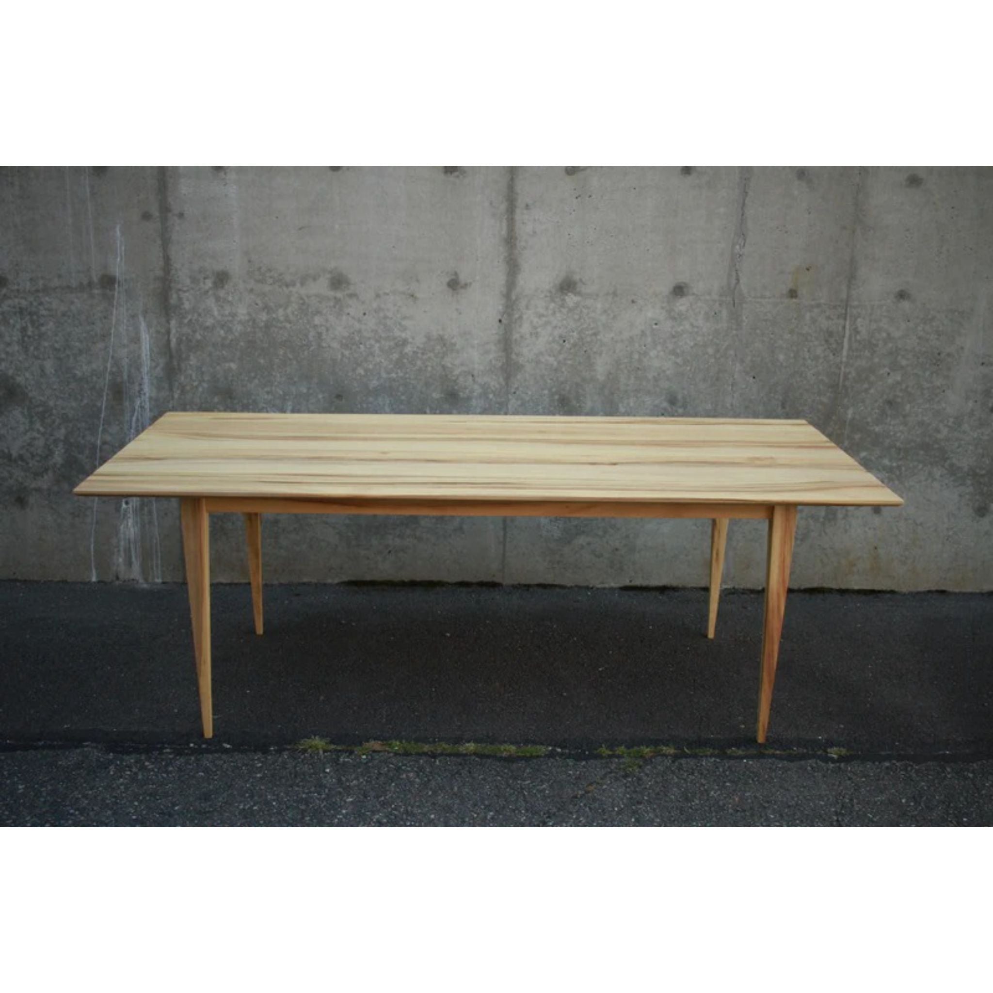 Modern Dining Table 84 W TB20 Front View by Tomfoolery Wood Co