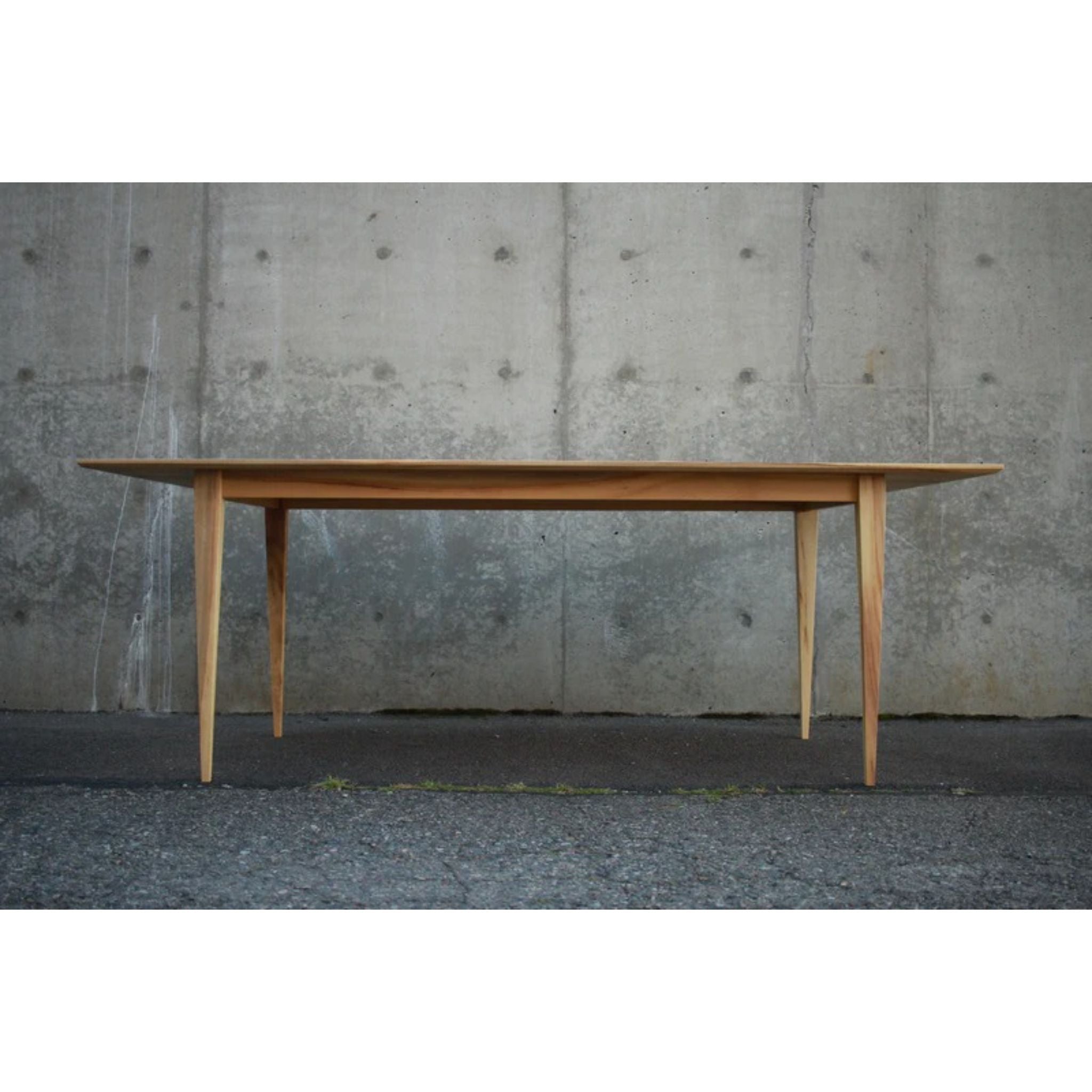 Modern Dining Table 84 W TB20 Full Front View by Tomfoolery Wood Co