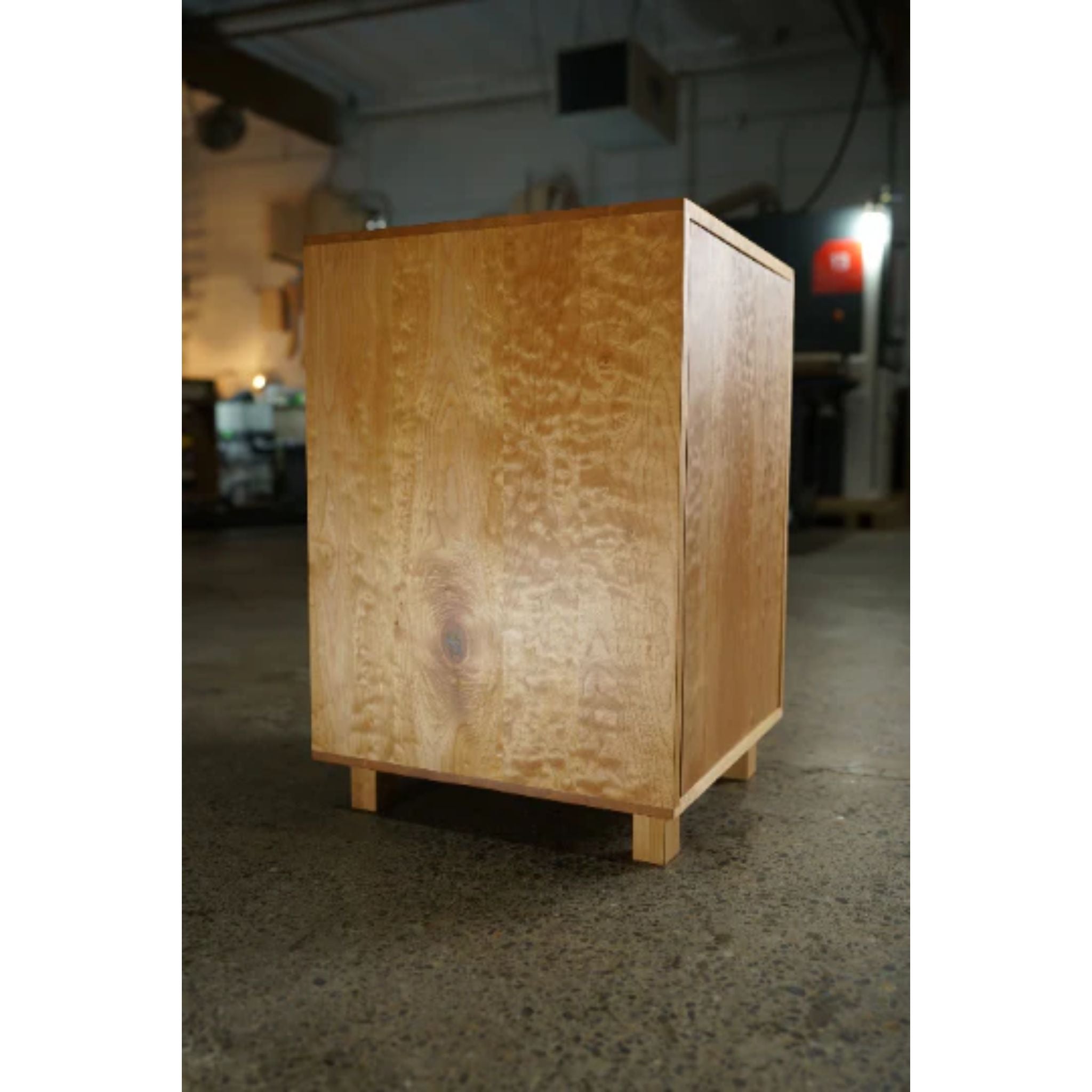 Modern Printer Cabinet CB14 Left Side View by Tomfoolery Wood Co