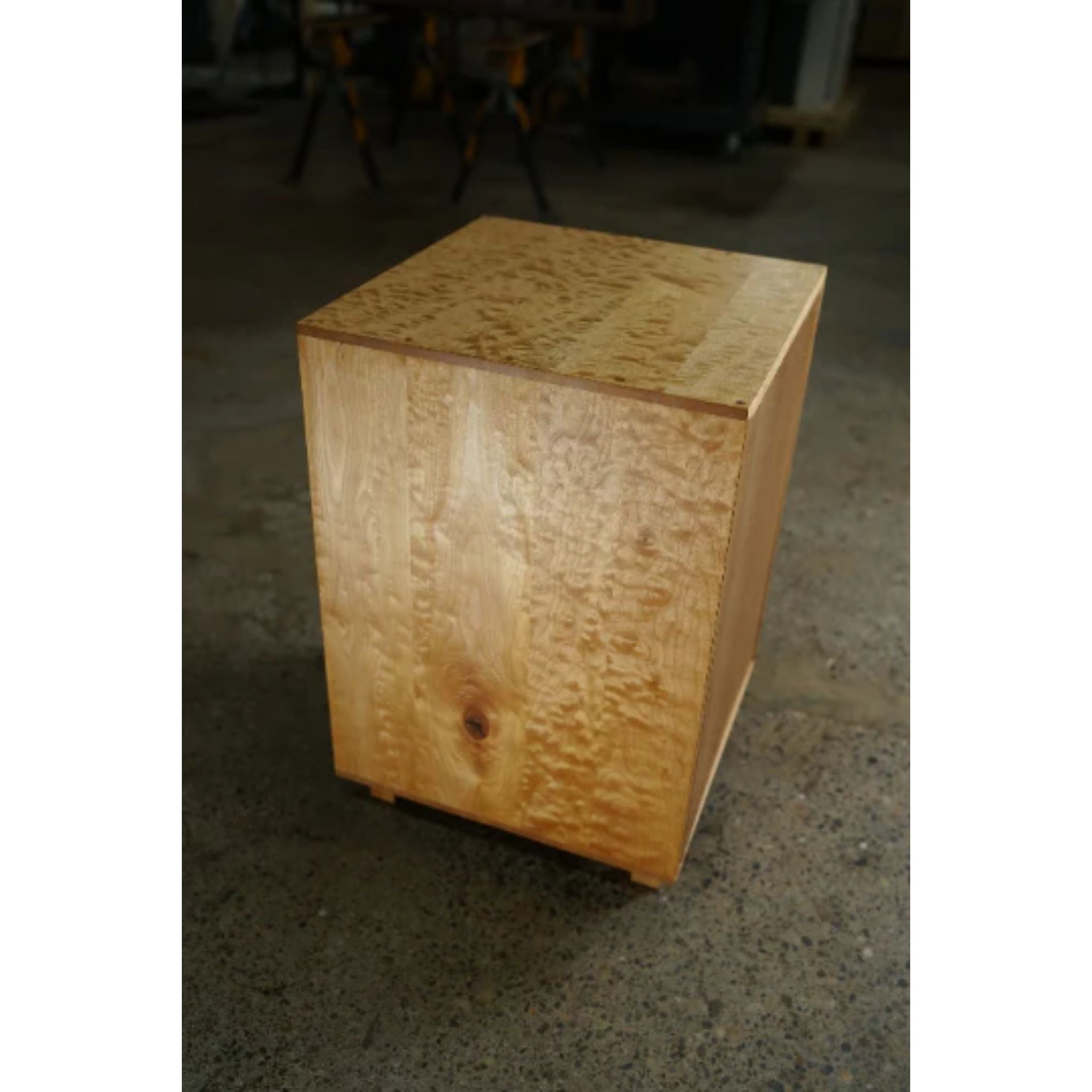 Modern Printer Cabinet CB14 Top Left Side View by Tomfoolery Wood Co