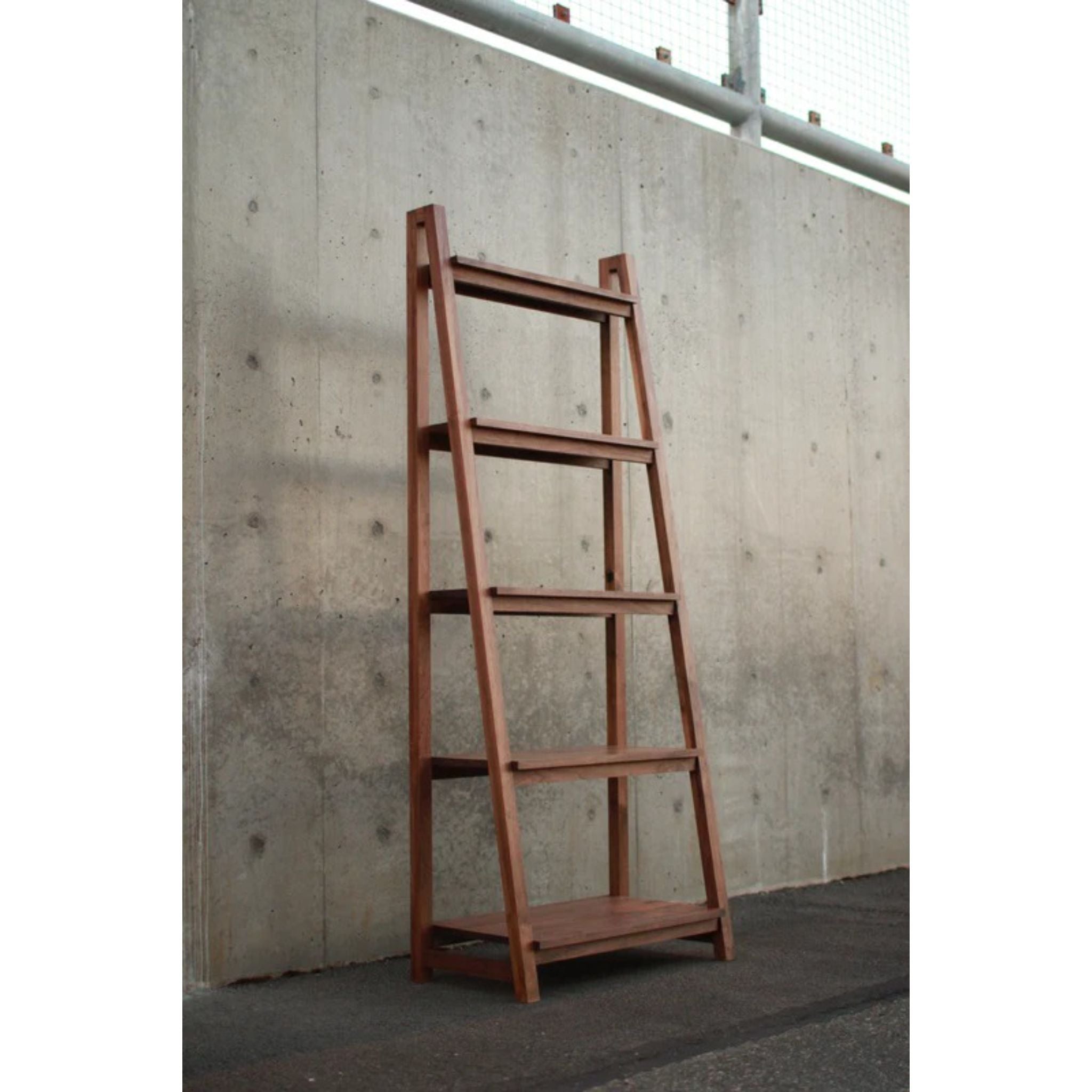 Modern Slant Bookcase BC14 Front Left View by Tomfoolery Wood Co