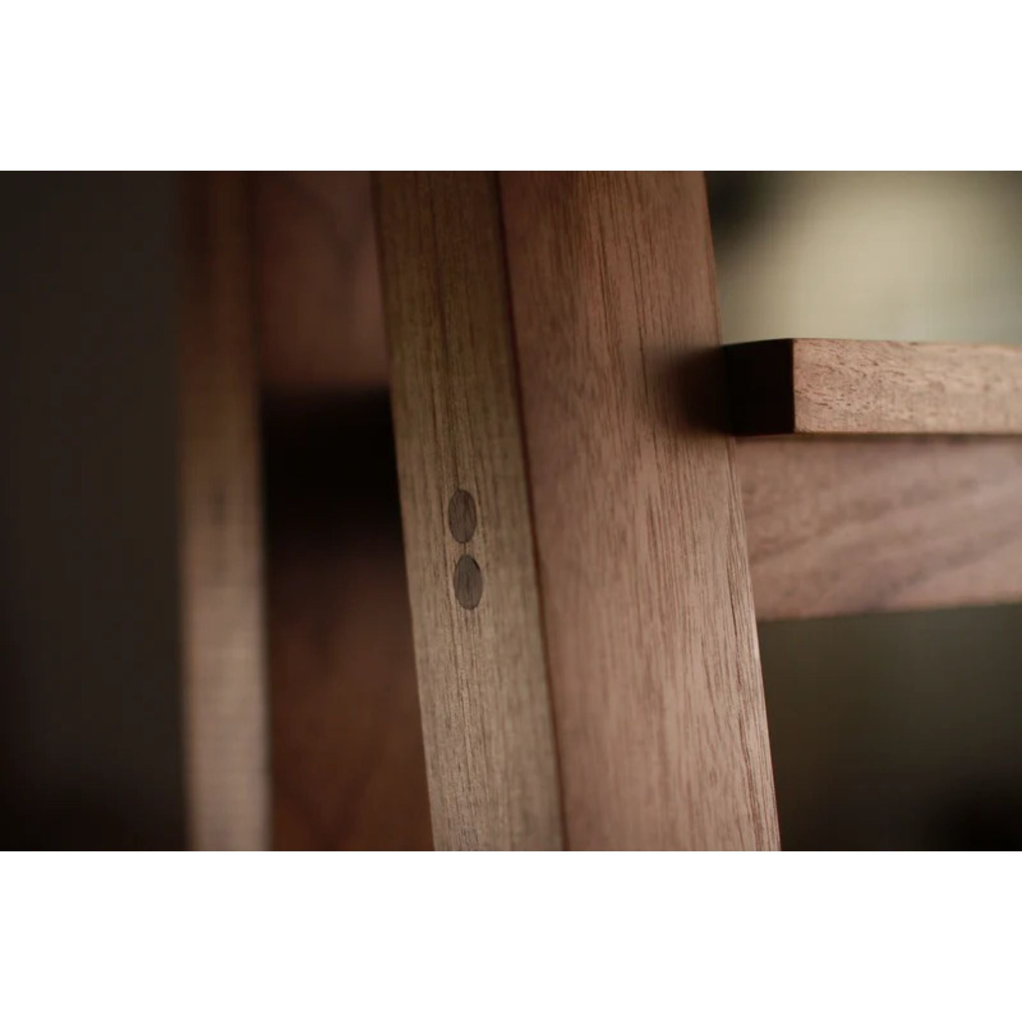 Modern Slant Bookcase BC14 Side Closeup View by Tomfoolery Wood Co