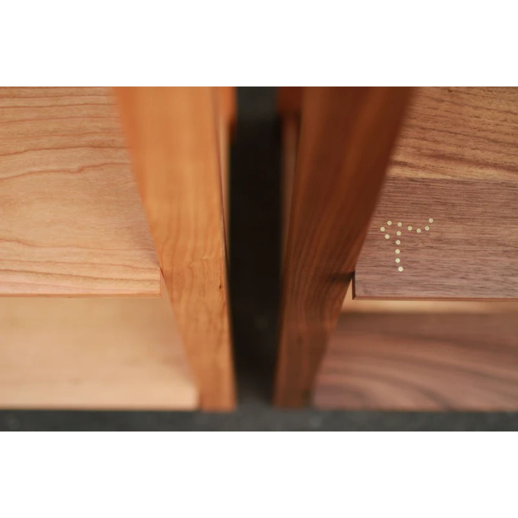 Modern Slant Bookcase BC14 Top  Closeup View by Tomfoolery Wood Co