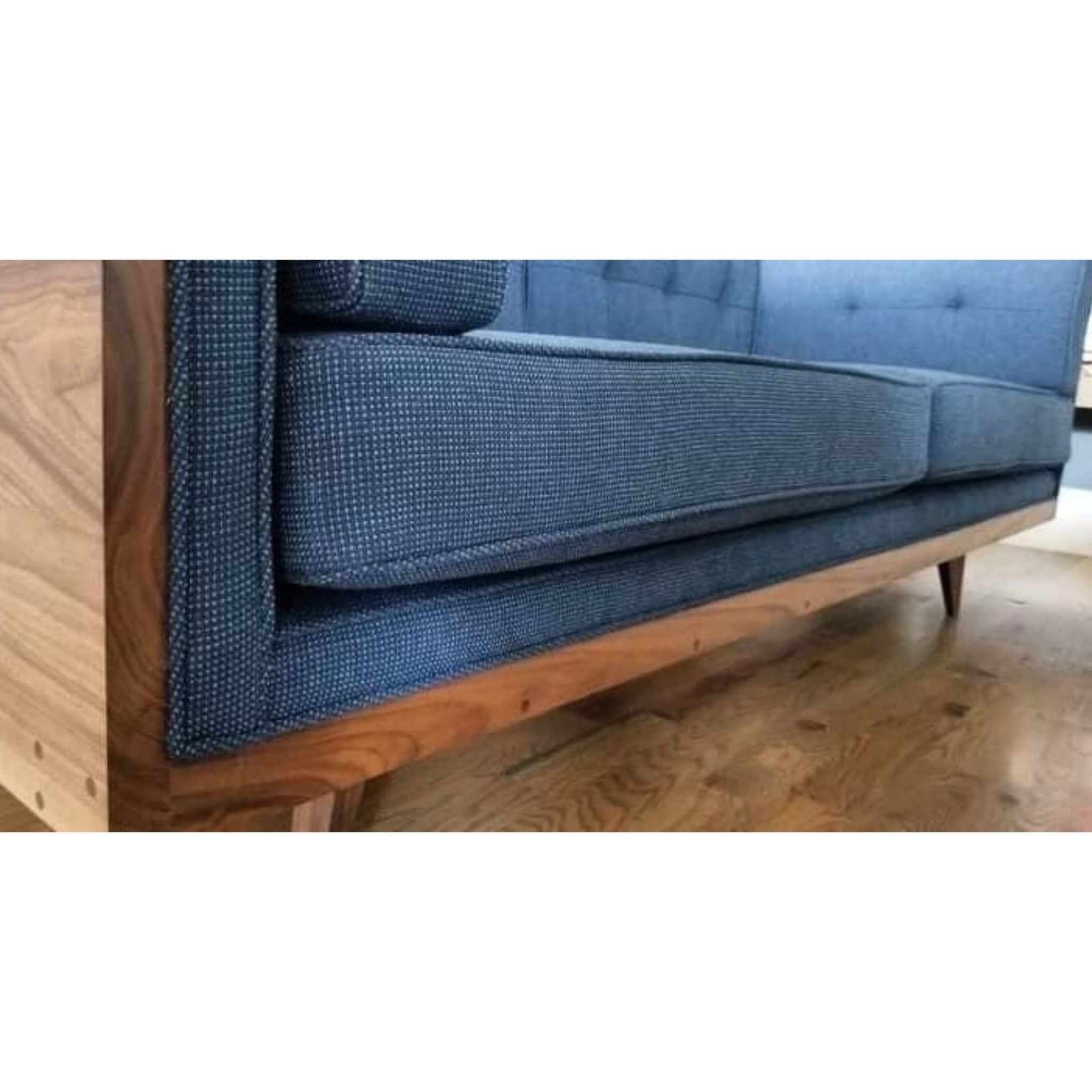 Modern Sofa Frame Bottom Side View by Tomfoolery Wood Co