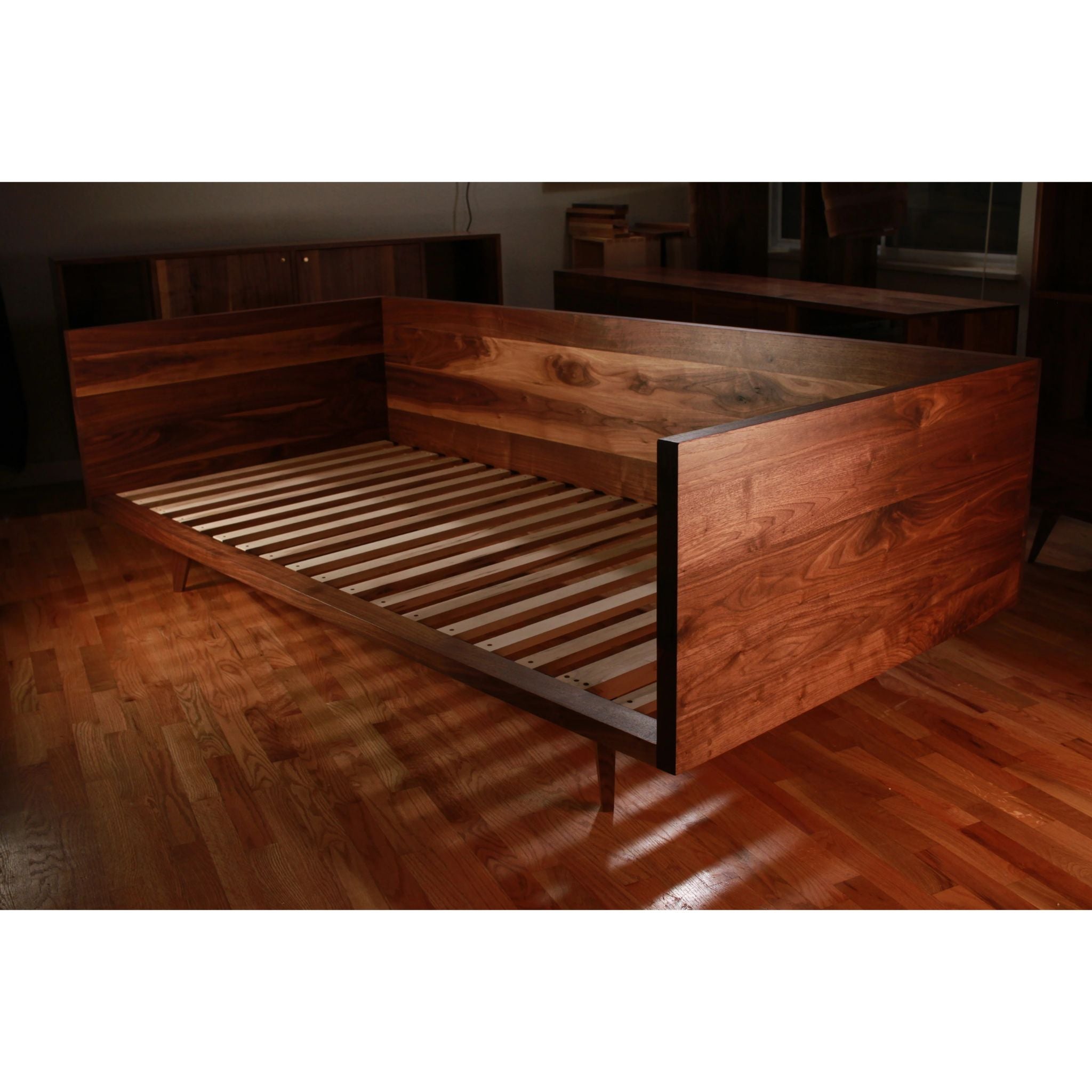 Modern Sofa Frame Right Side View by Tomfoolery Wood Co