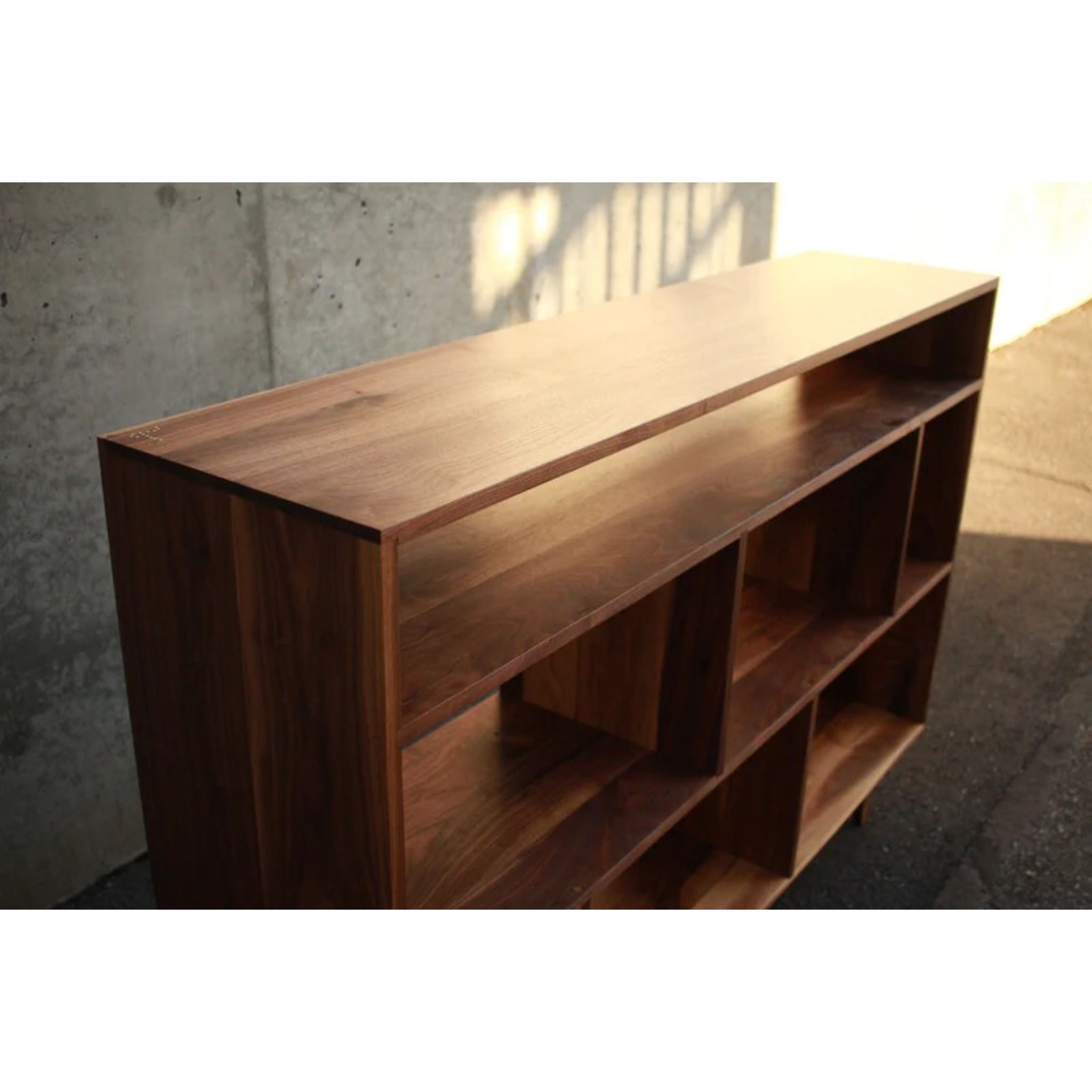 Moline Vinyl Console CN88 Top Side View by Tomfoolery Wood Co