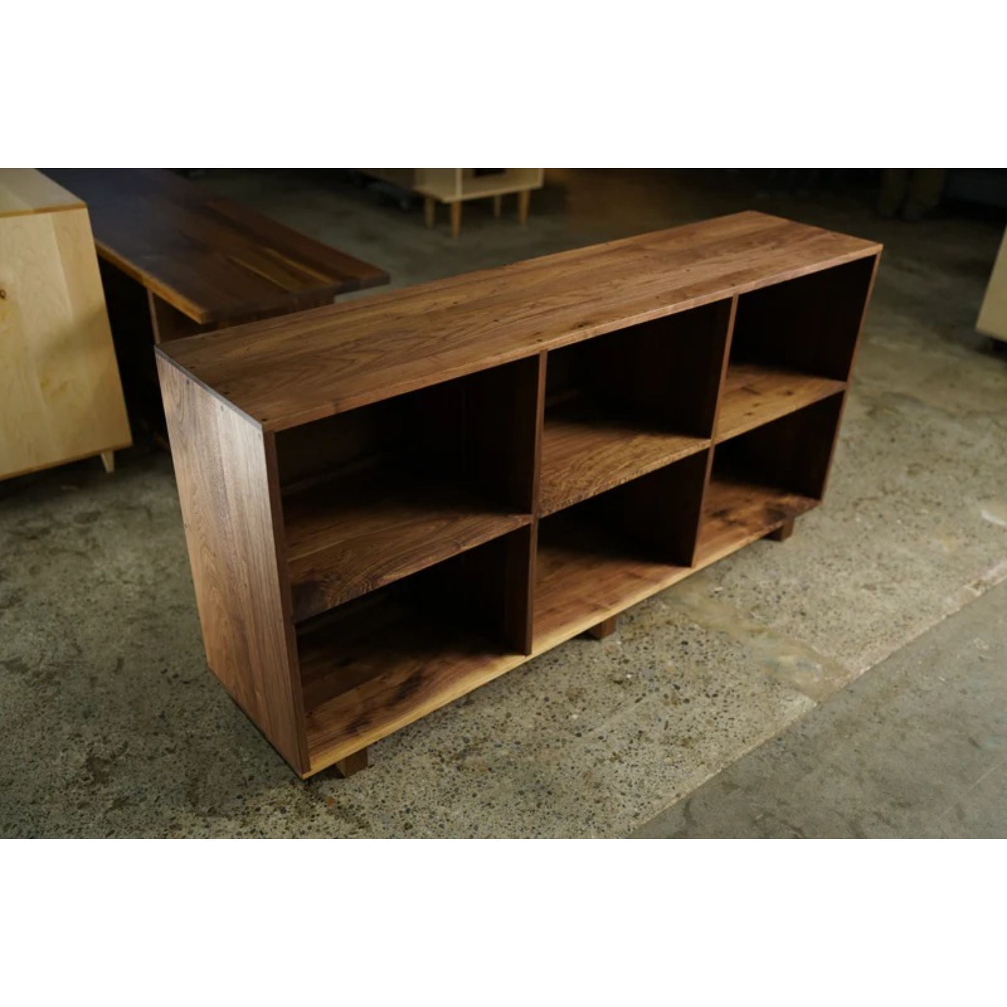 Mullins Vinyl Console CN83 Top Side View by Tomfoolery Wood Co