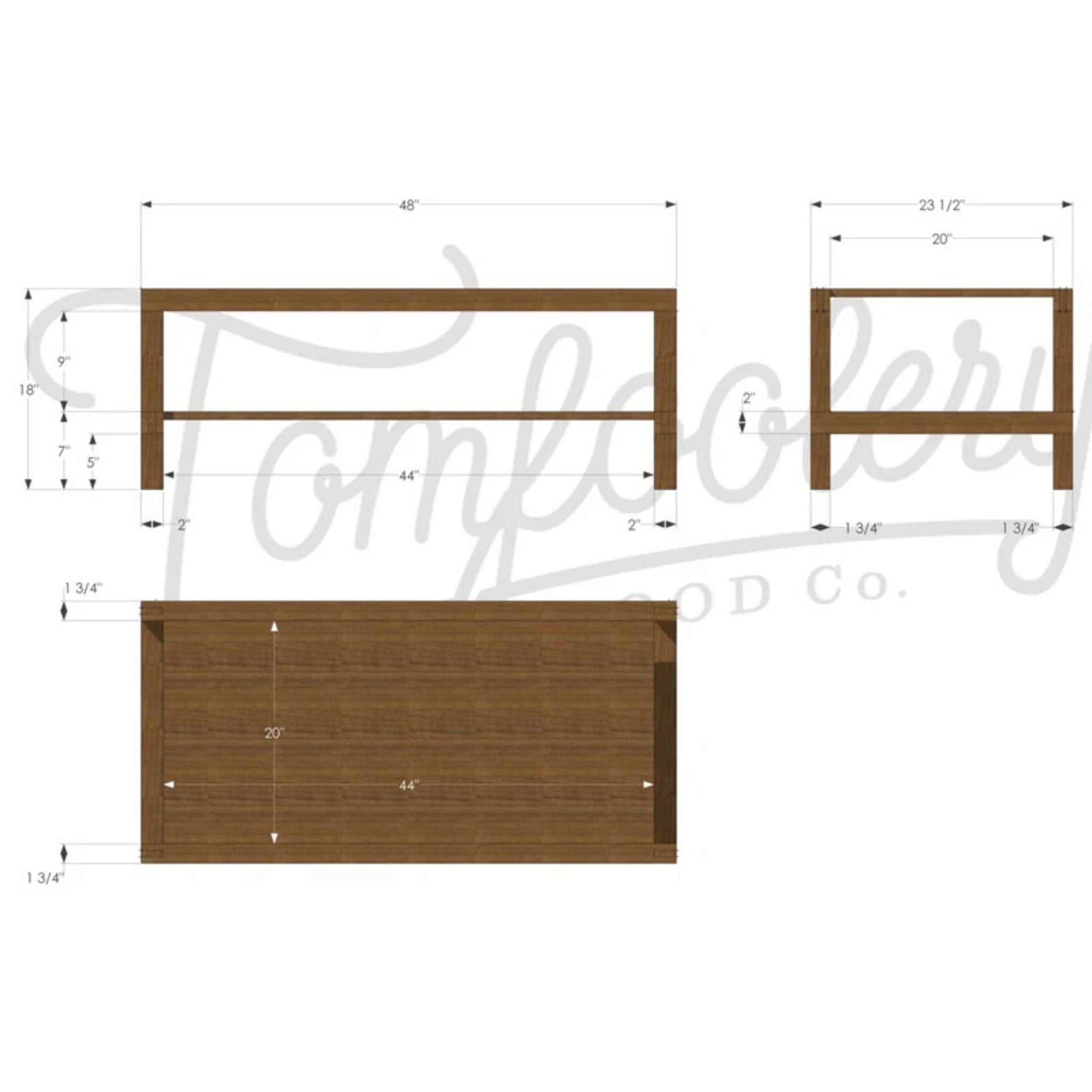 Nisqually Coffee Table 48 TB12 Dimensions by Tomfoolery Wood Co