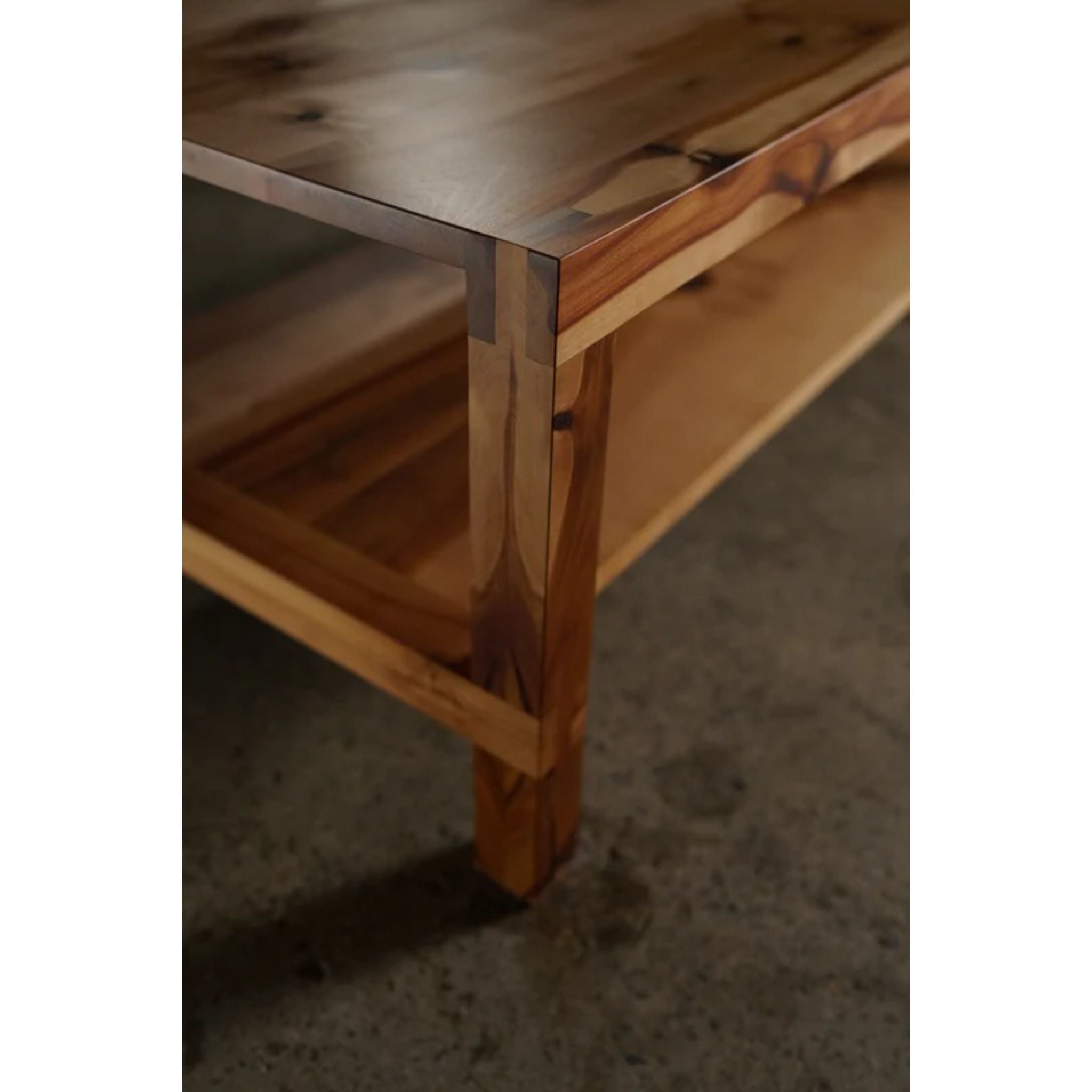 Nisqually Coffee Table 48 TB12 Upper Left Corner View by Tomfoolery Wood Co