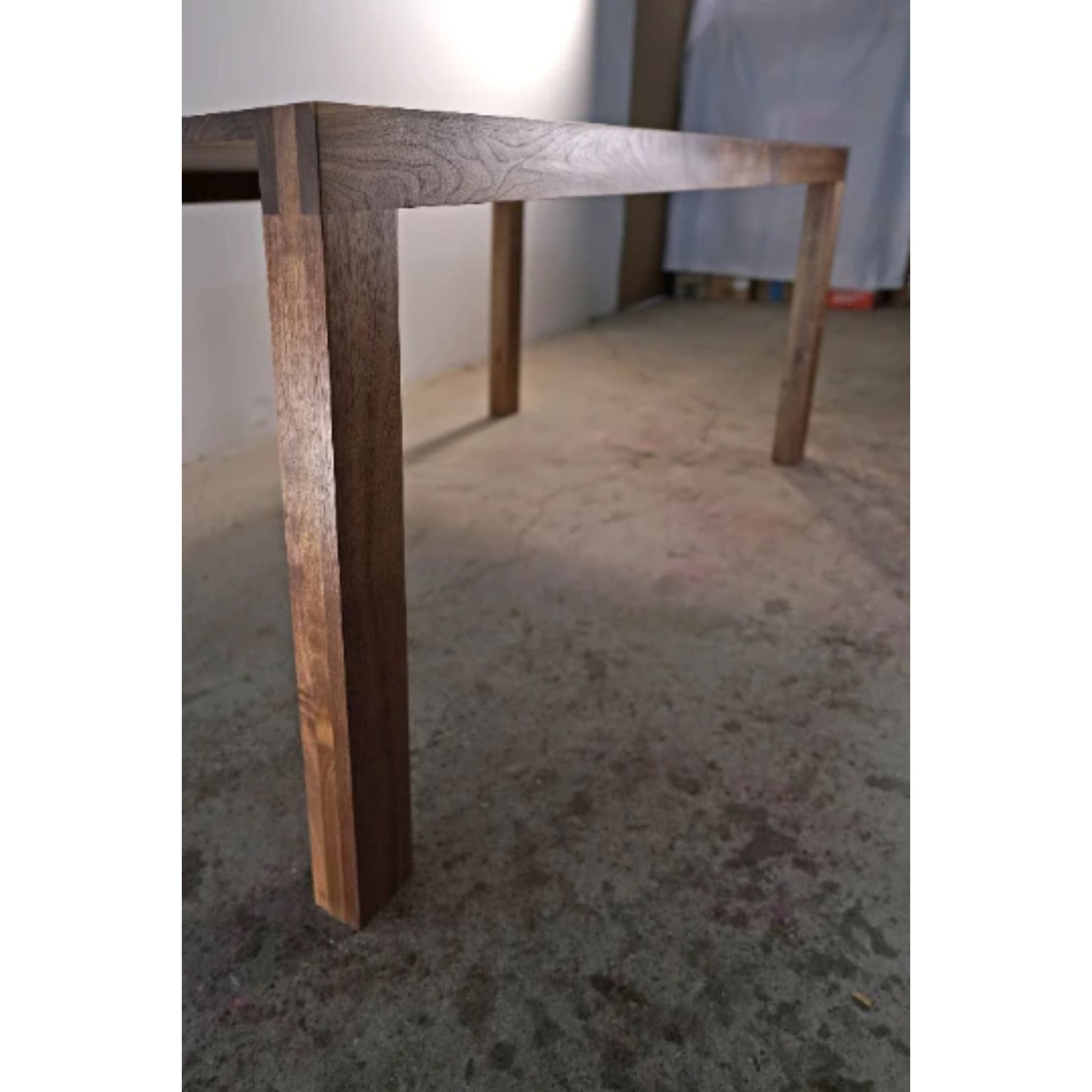 Nisqually Dining Table 60 W TB19  Left Side View by Tomfoolery Wood Co